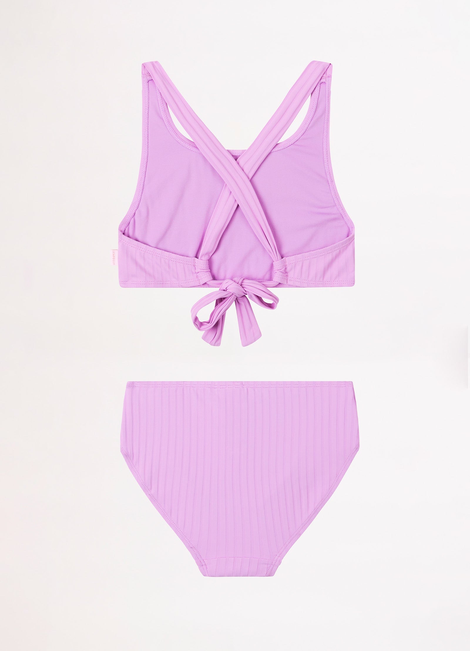 Girls Summer Essential Tie Back Bikini  - Violet - Violet view 3