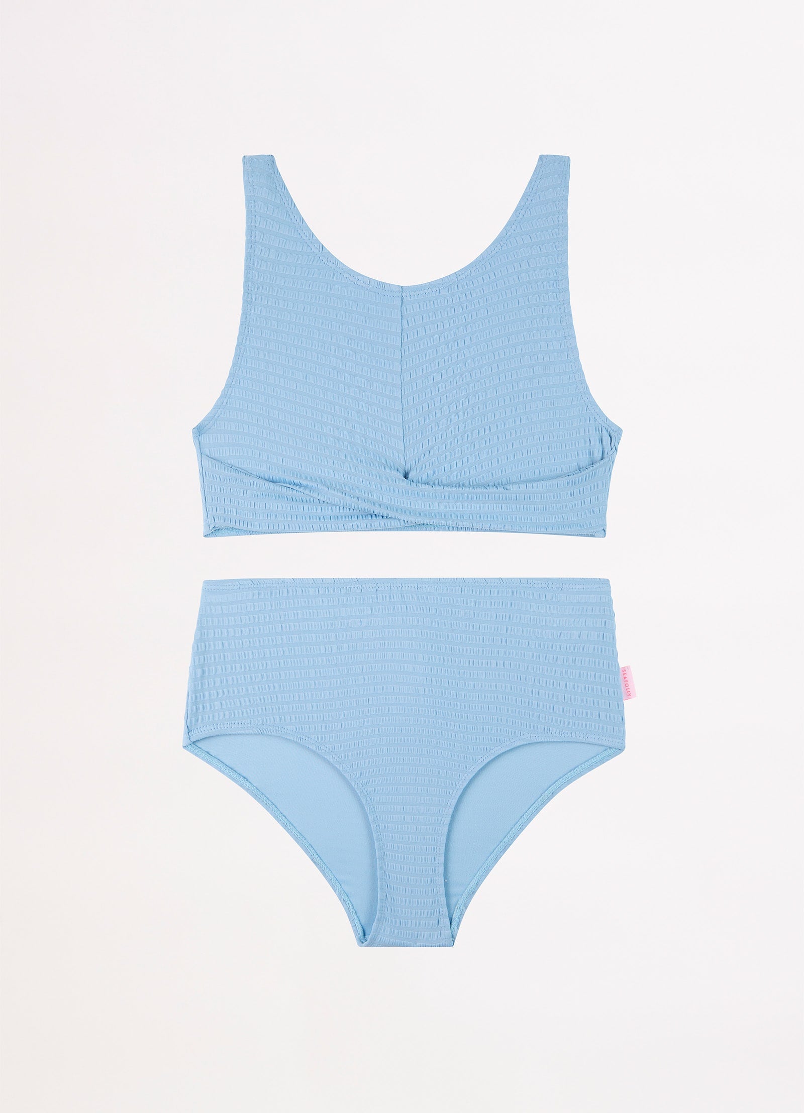 Girls Summer Vacay Bikini Set - Powder Blue - PowderBlue