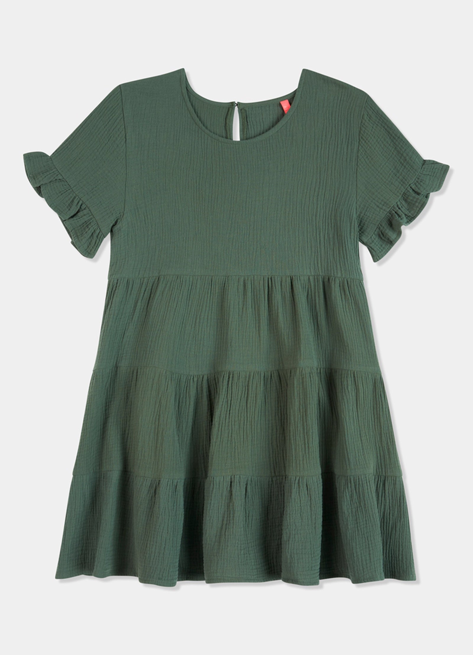 Girls Tiered Beach Cover Up - Moss - Moss