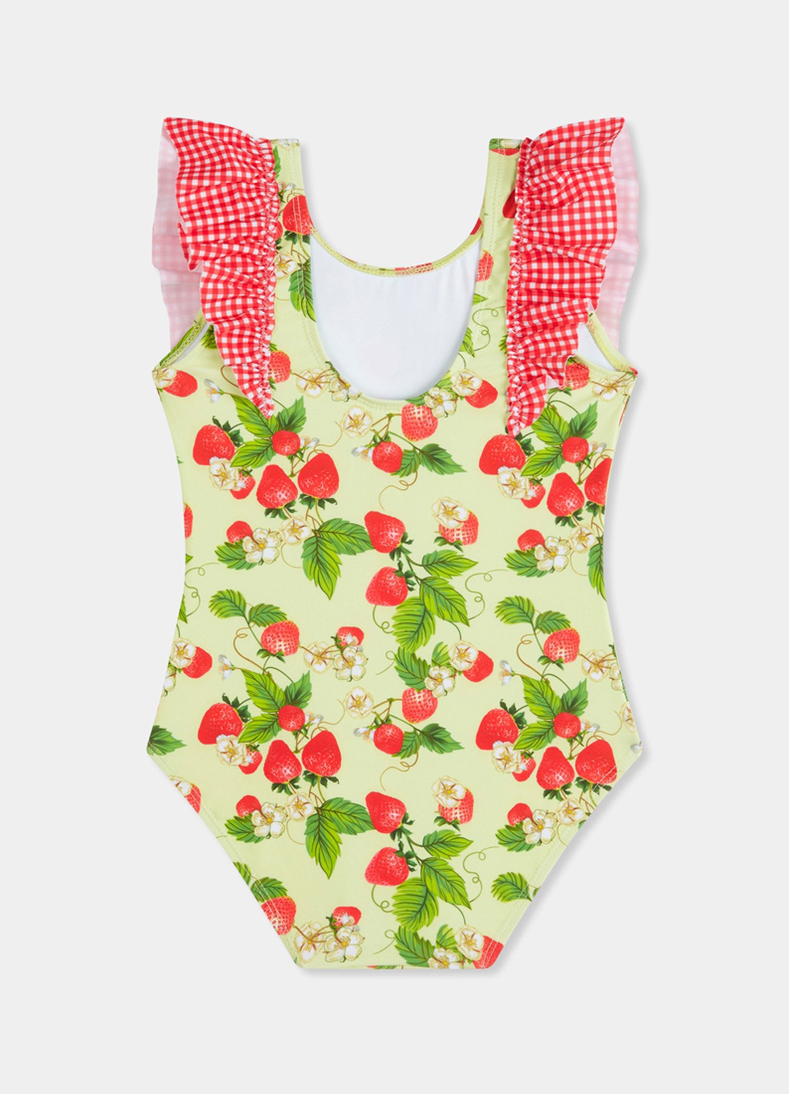Girls Vertical Ruffle One Piece - Sundae - Sundae view 3