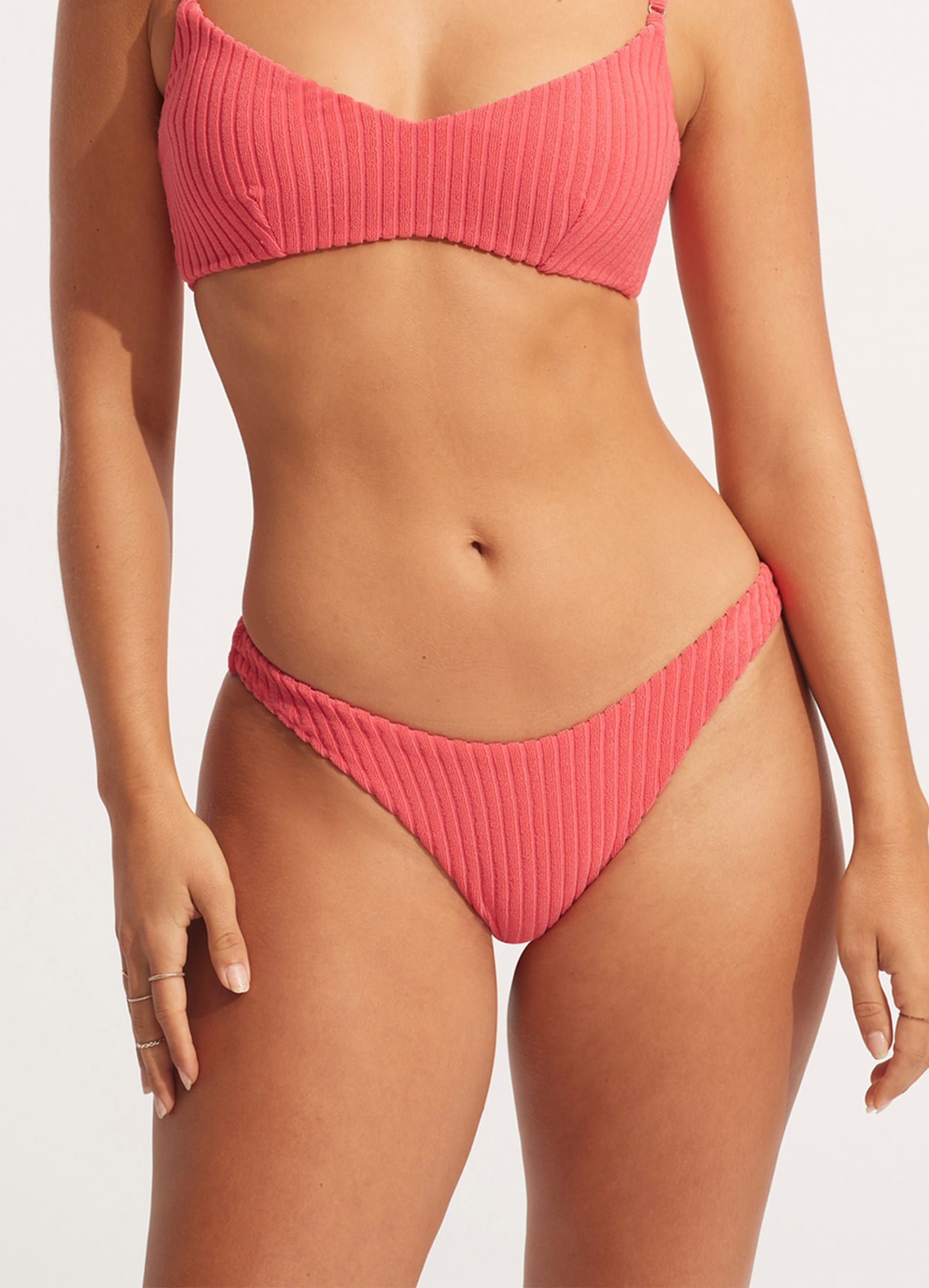 Havana High Cut Bikini Bottom - Sun Kissed Coral - Sun Kissed Coral view 2