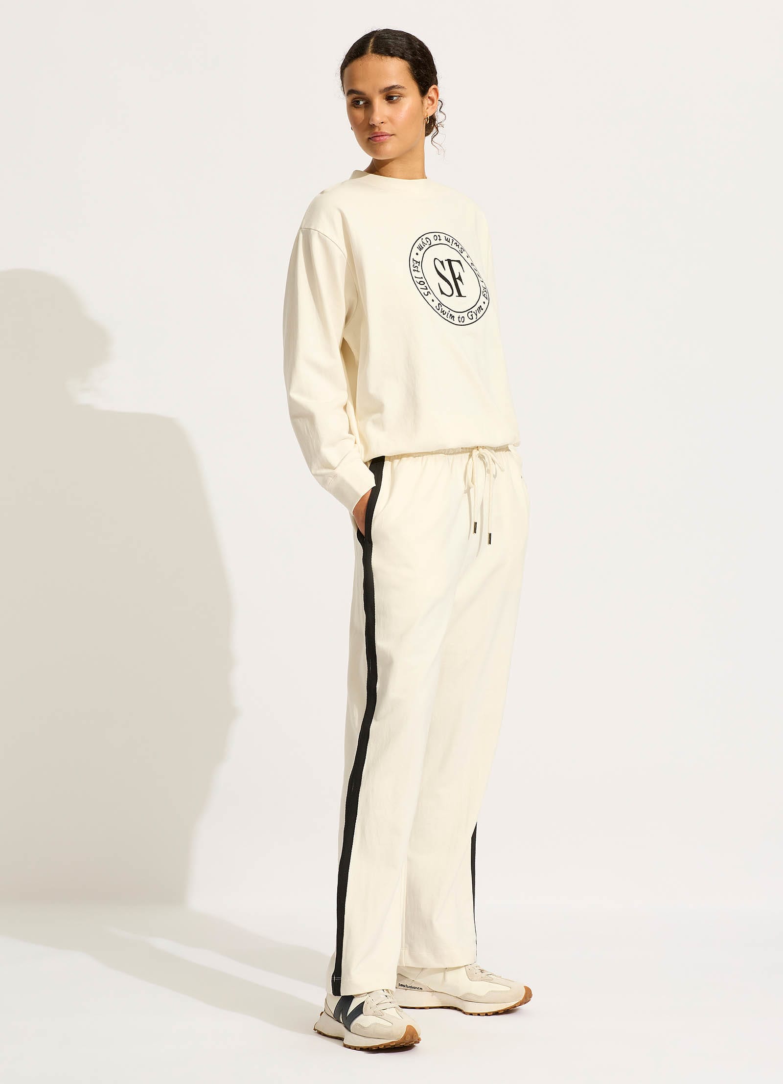 Heritage Sweat Pants  - Ecru - Ecru view 3
