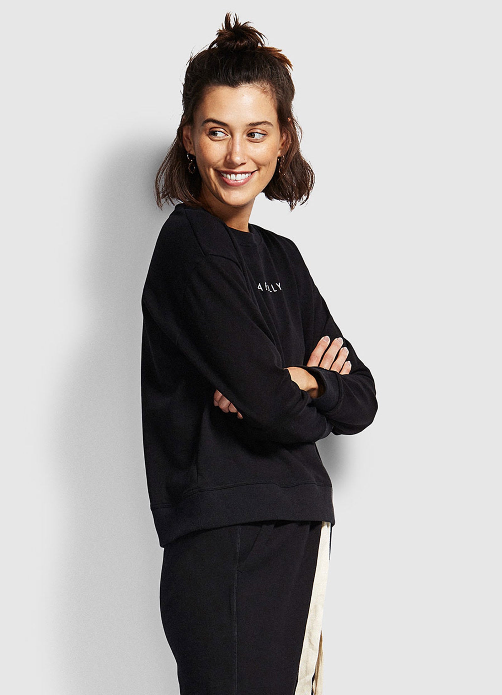 Holiday Crew Neck Sweater - Black - Black view 2