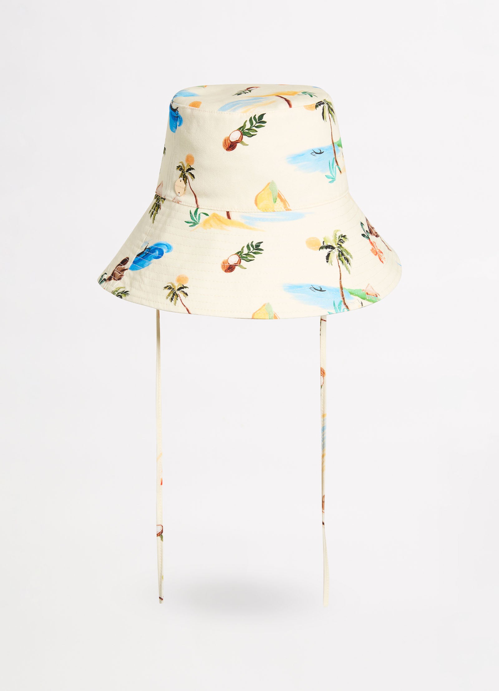 Isla Palm Bucket Hat - Ecru - Ecru view 2