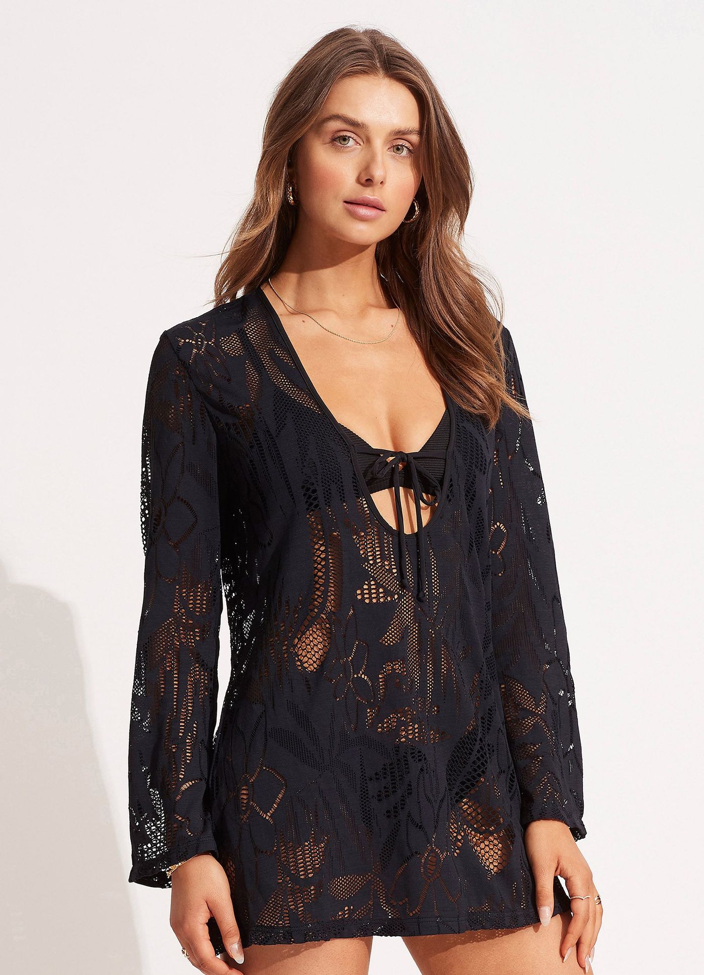 Islands Kaftan - Black - Black view 3