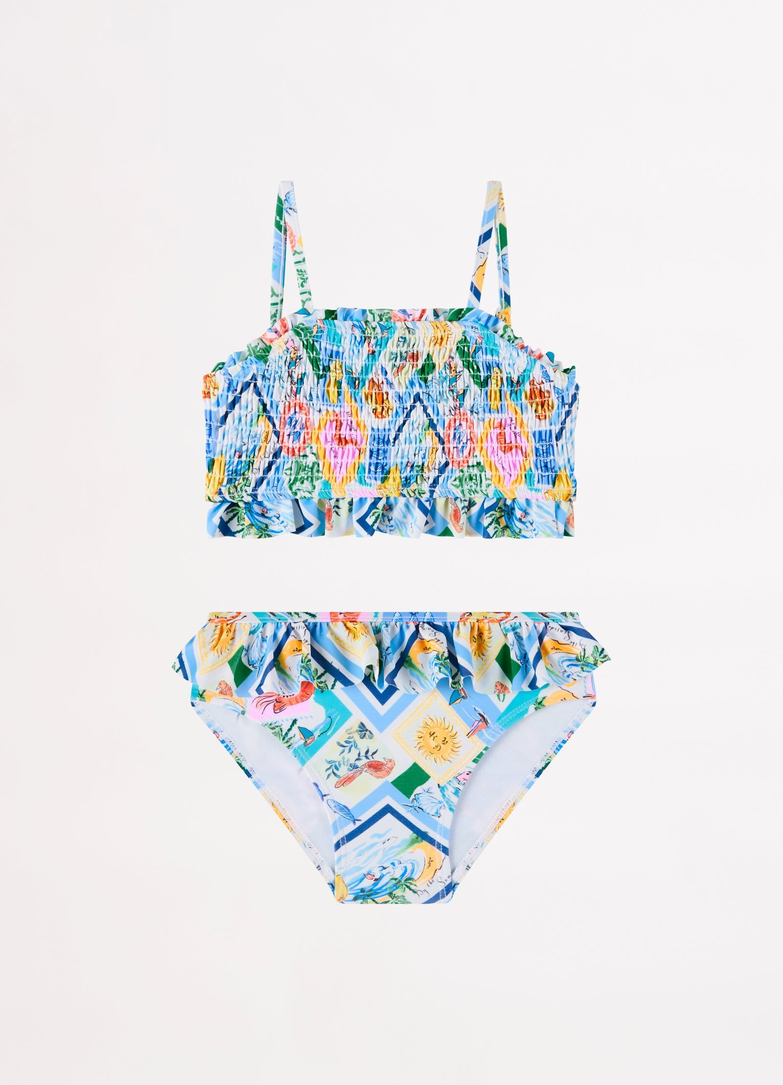 Isle Of Capri Girls Shirred Bikini - Capri - Capri view 2