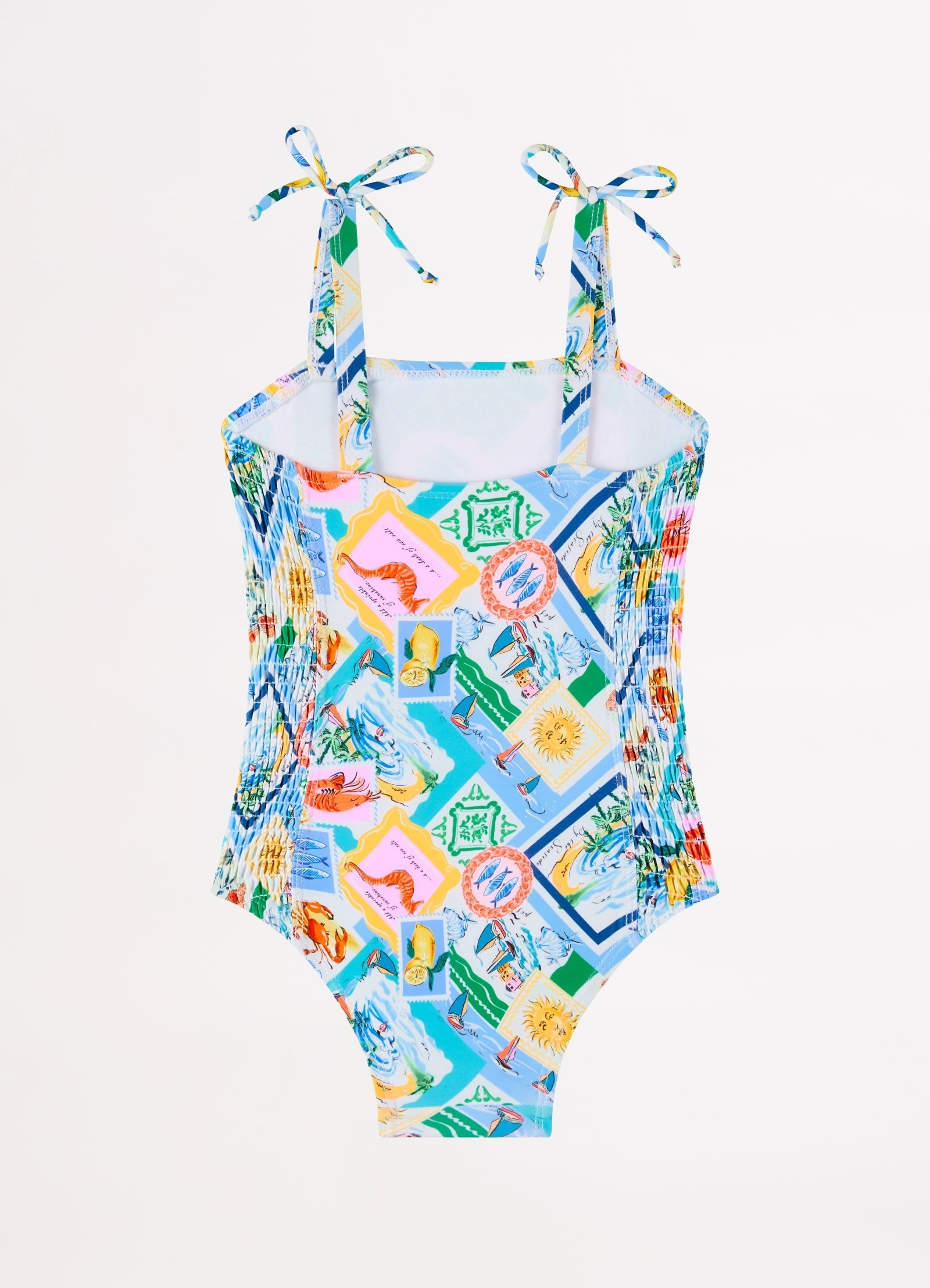 Isle Of Capri Girls Shirred One Piece - Capri - Capri view 2