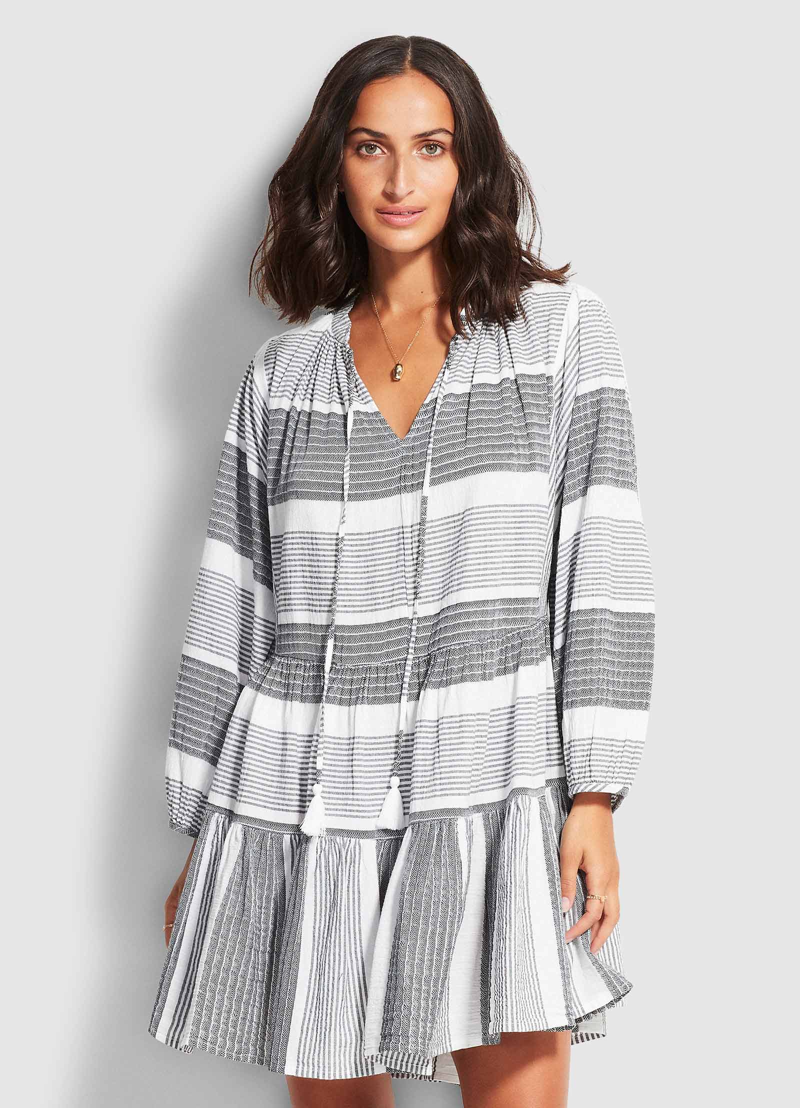 Jacquard Dress - Black - Black