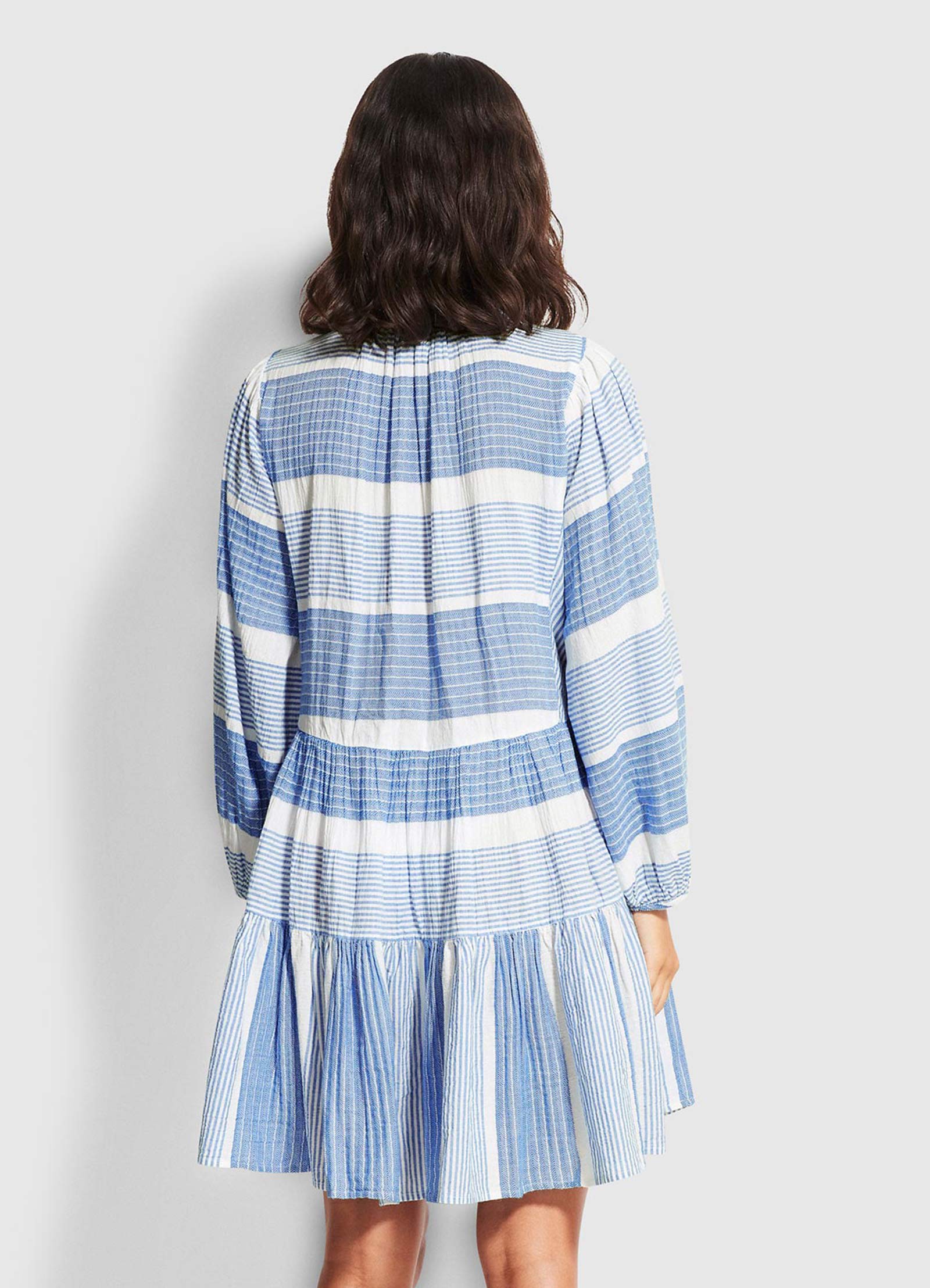 Jacquard Dress  - Blue - Blue view 4