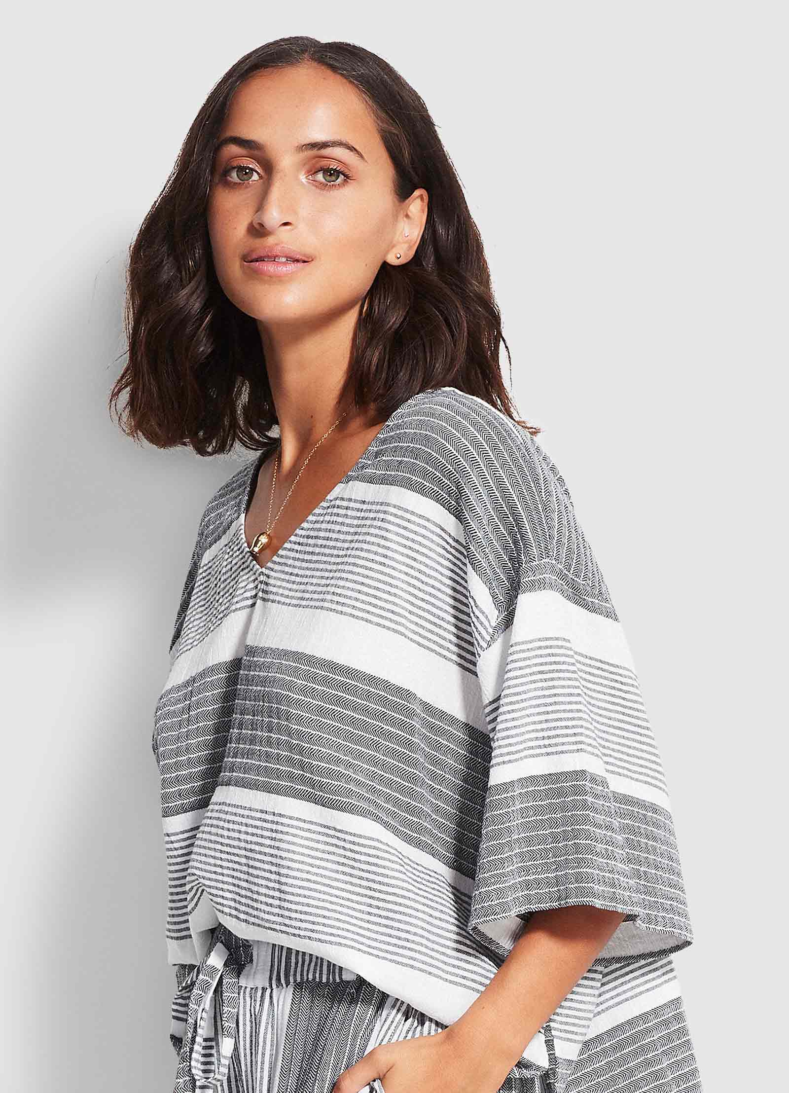 Jacquard Top  - Black - Black view 2