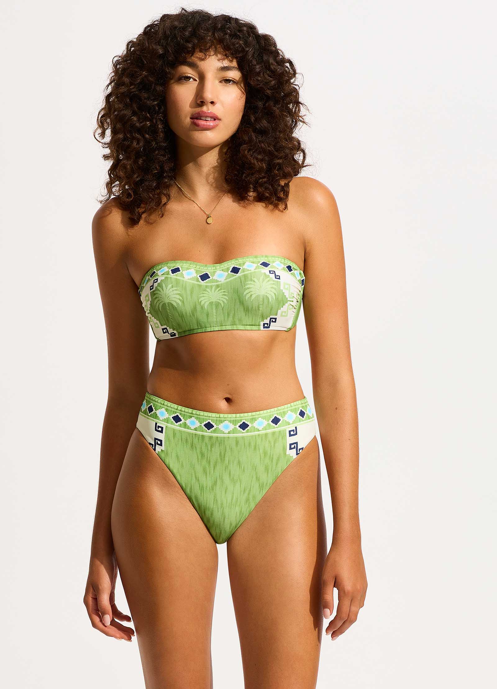 Kasbah Bustier Bandeau Bikini Top - Sage - Sage
