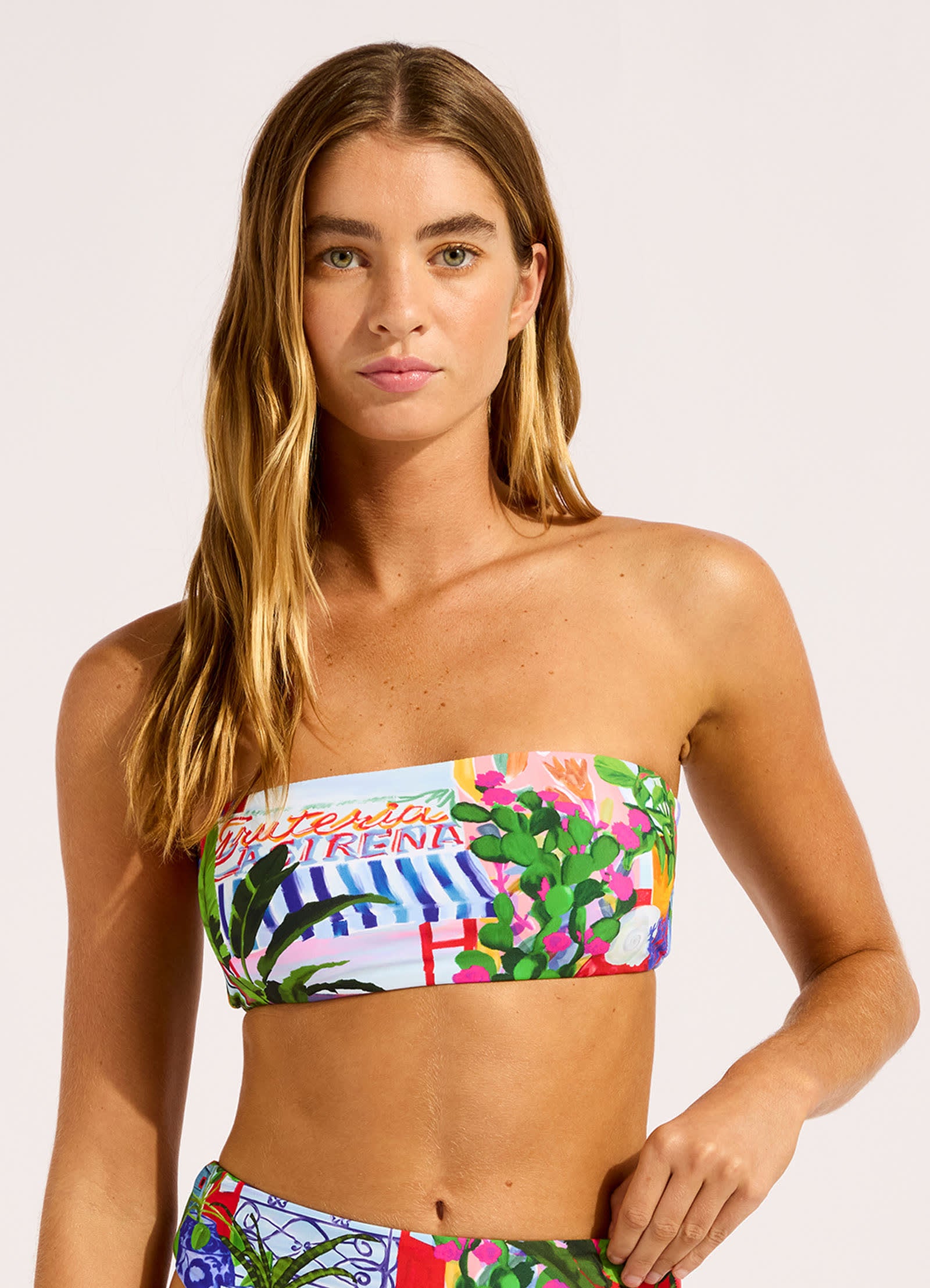 La Boca Bandeau Bikini Top - Sapphire view 2