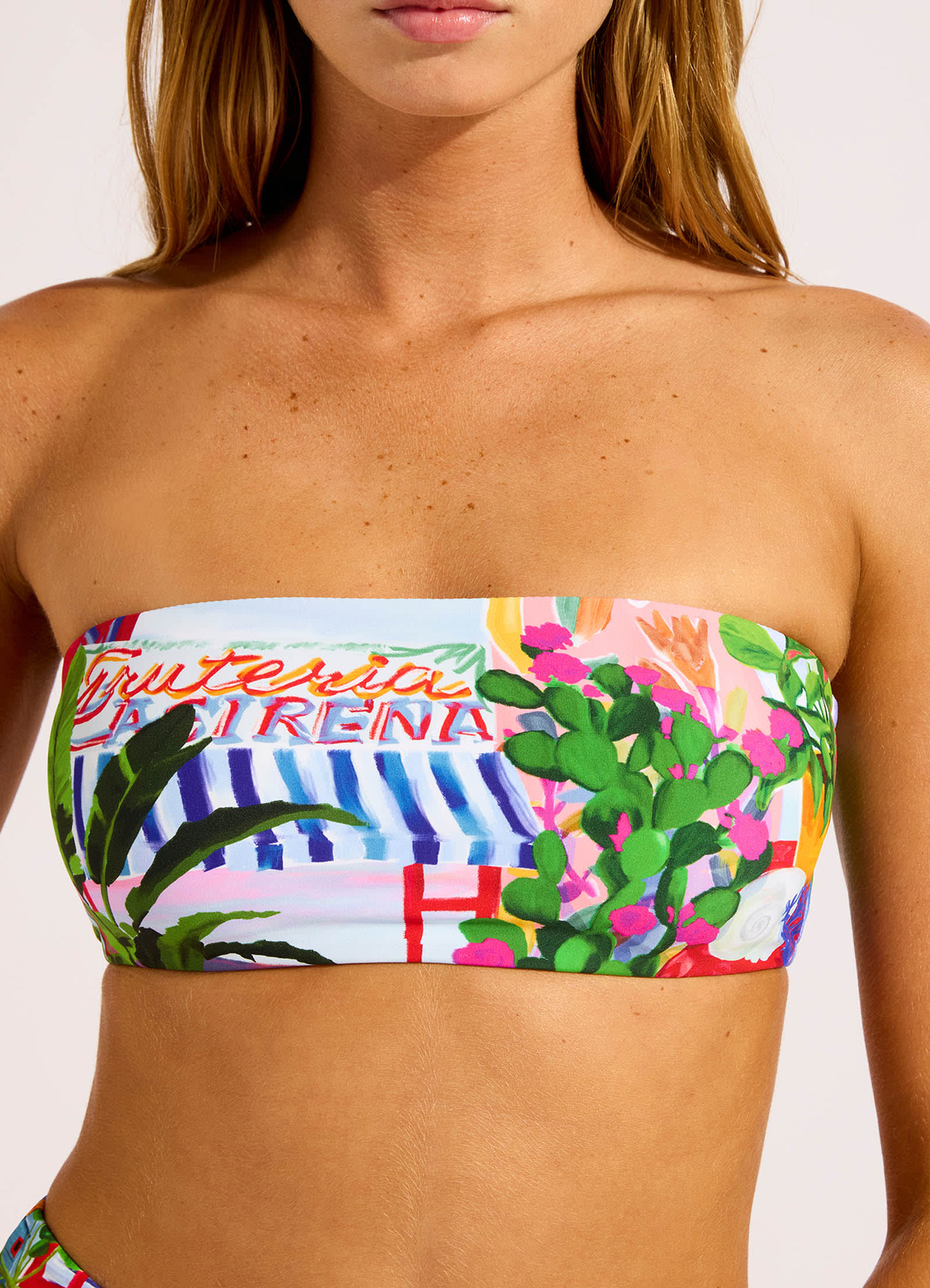 La Boca Bandeau Bikini Top - Sapphire view 5