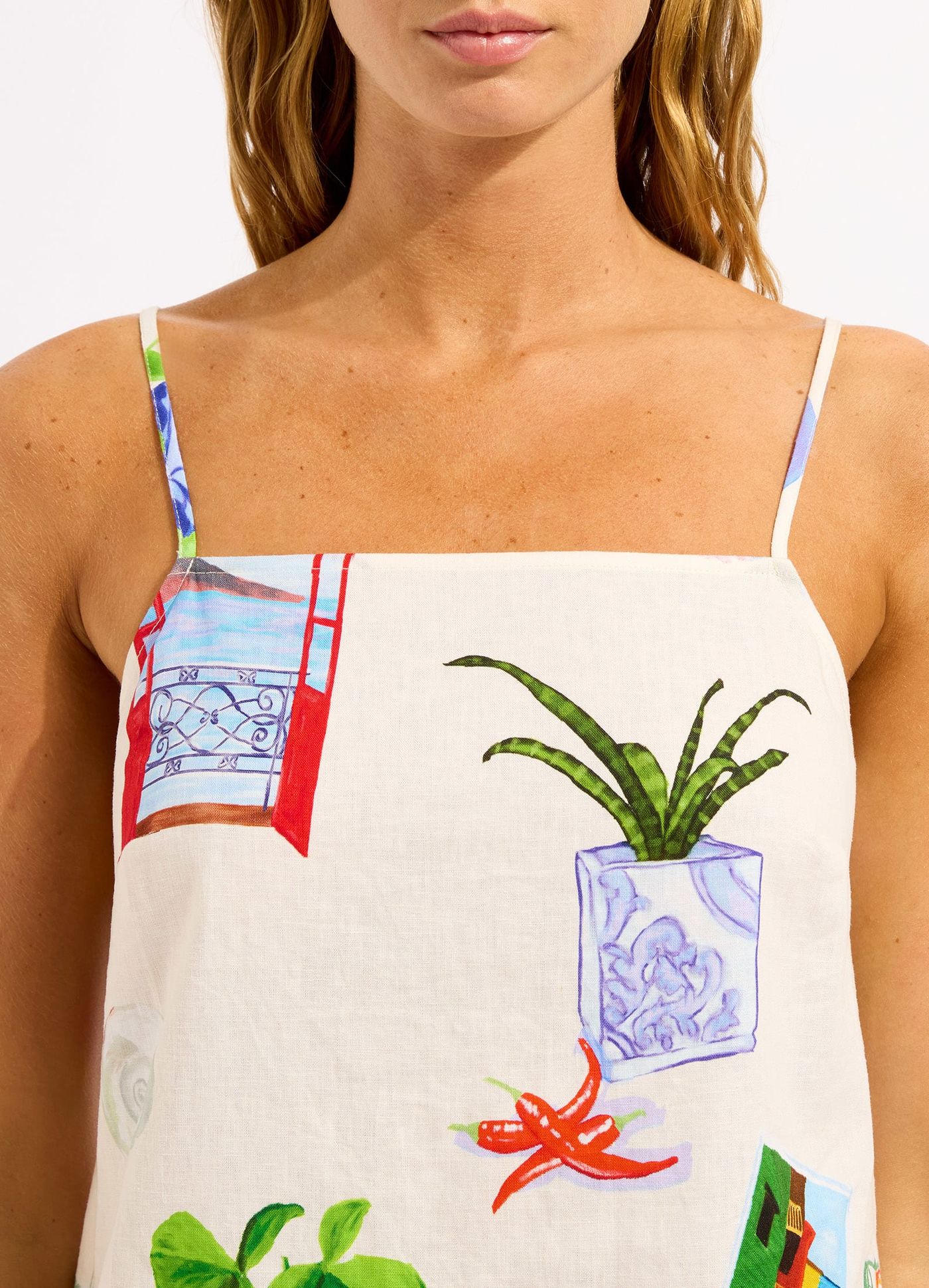 La Boca Bandeau Mini Dress - Ecru view 4