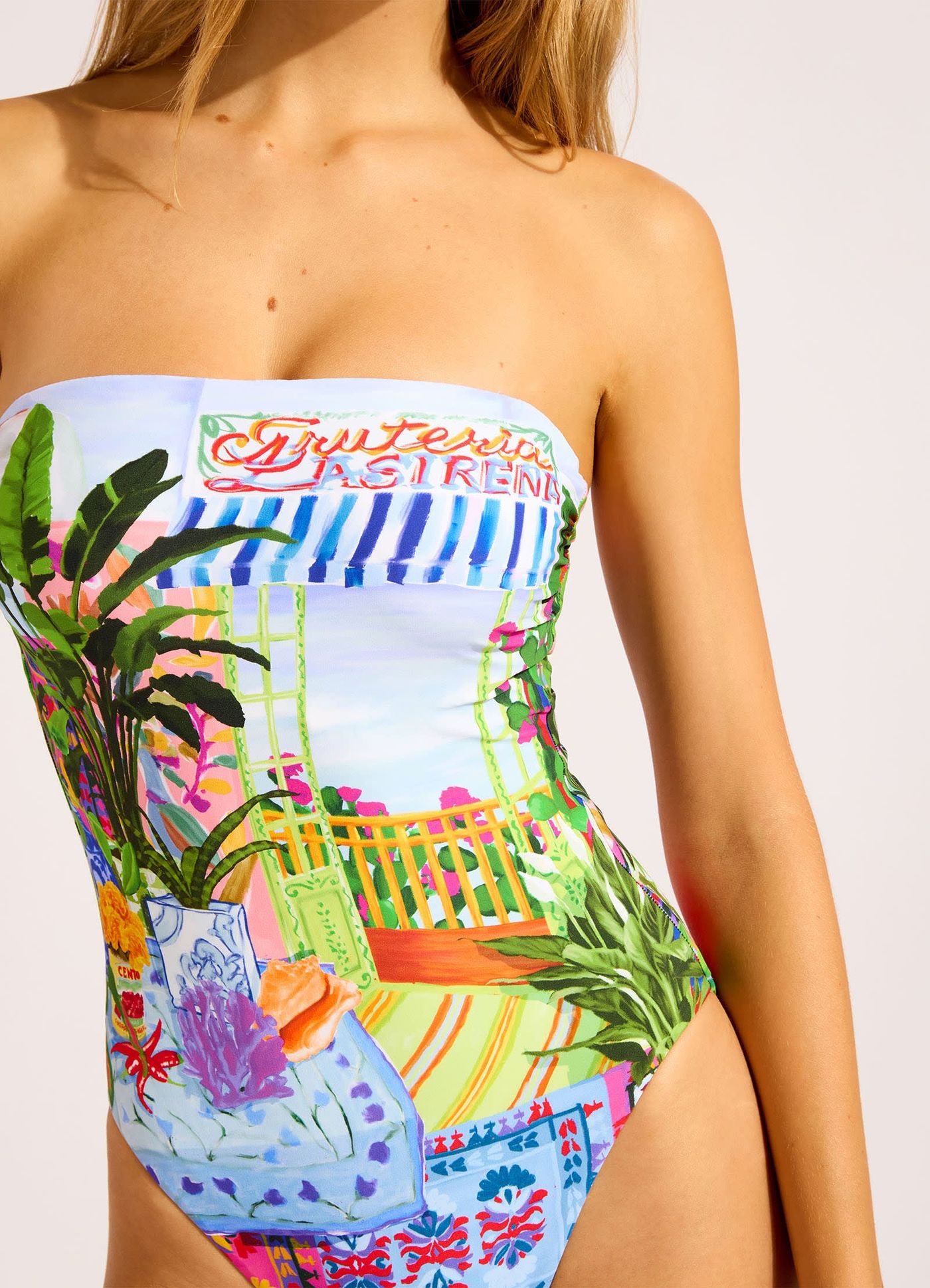 La Boca DD Bandeau One Piece Swimsuit - Sapphire view 4