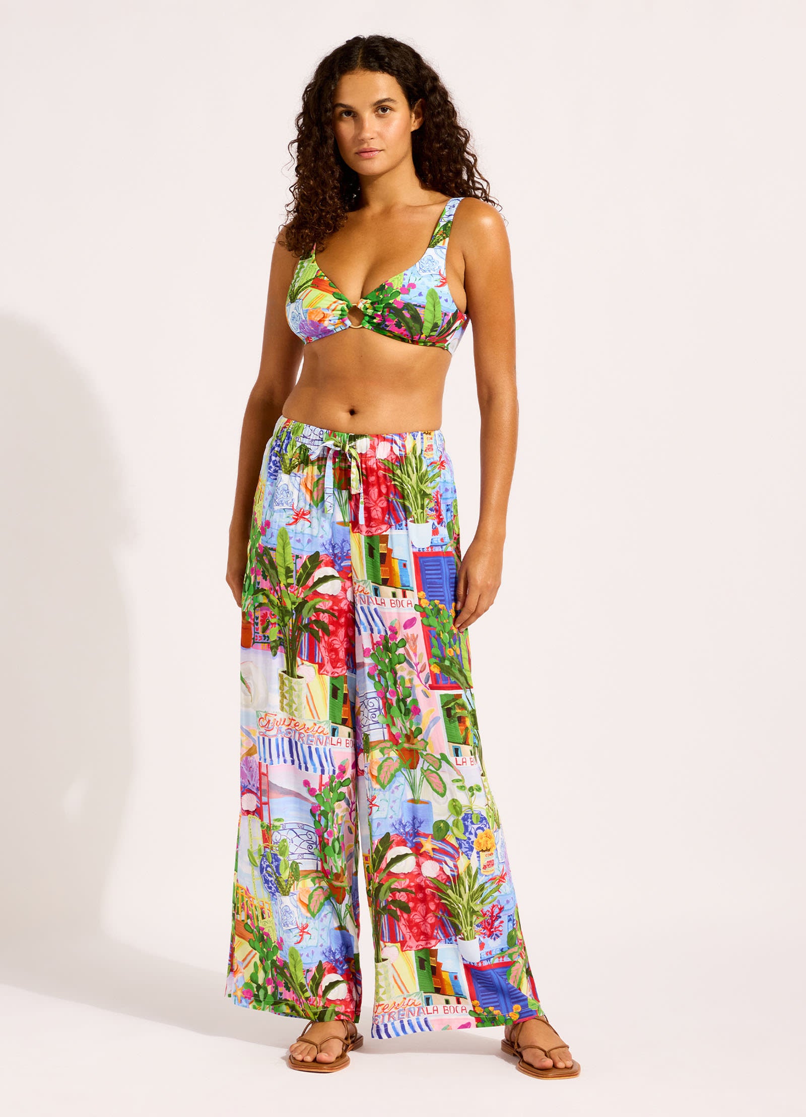 La Boca Wide Leg Pant - Sapphire