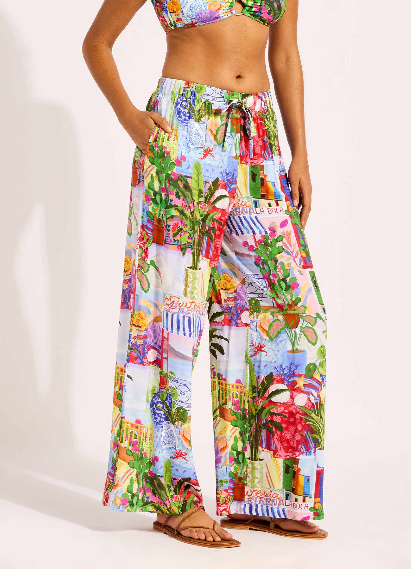 La Boca Wide Leg Pant - Sapphire view 2