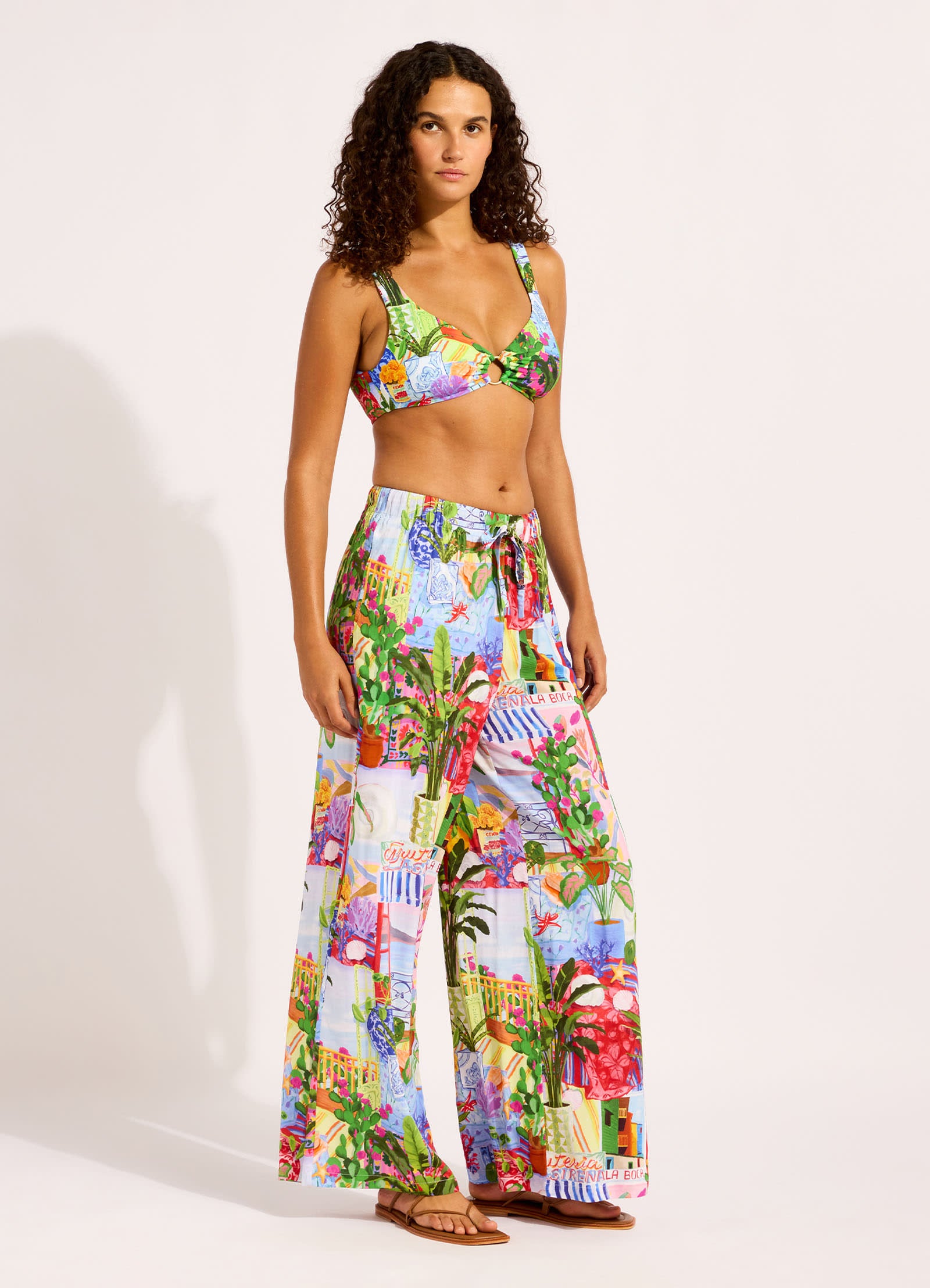 La Boca Wide Leg Pant - Sapphire view 3