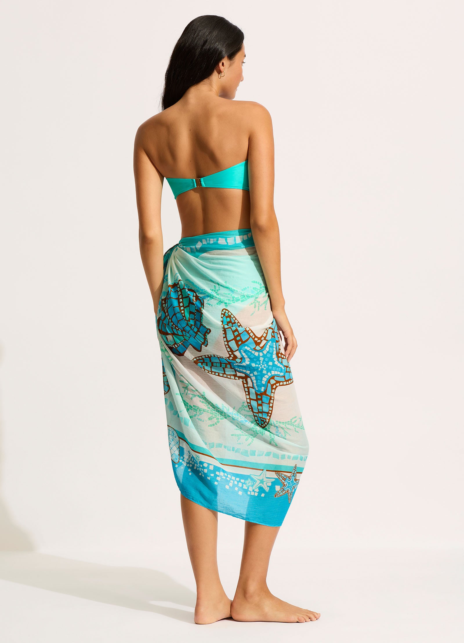 La Mer Sarong - Aquatic Blue - Aquatic Blue view 3