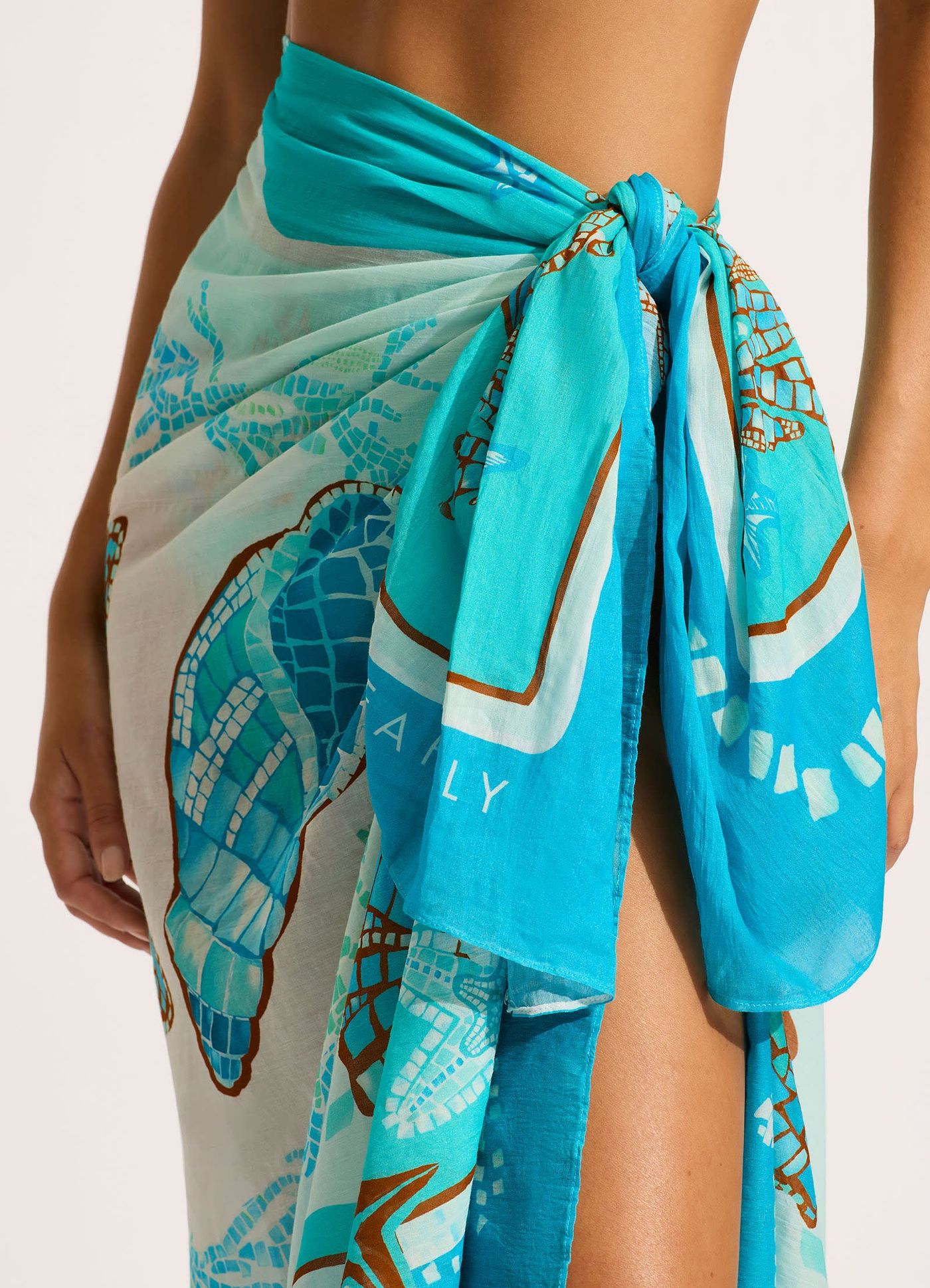 La Mer Sarong - Aquatic Blue - Aquatic Blue view 4
