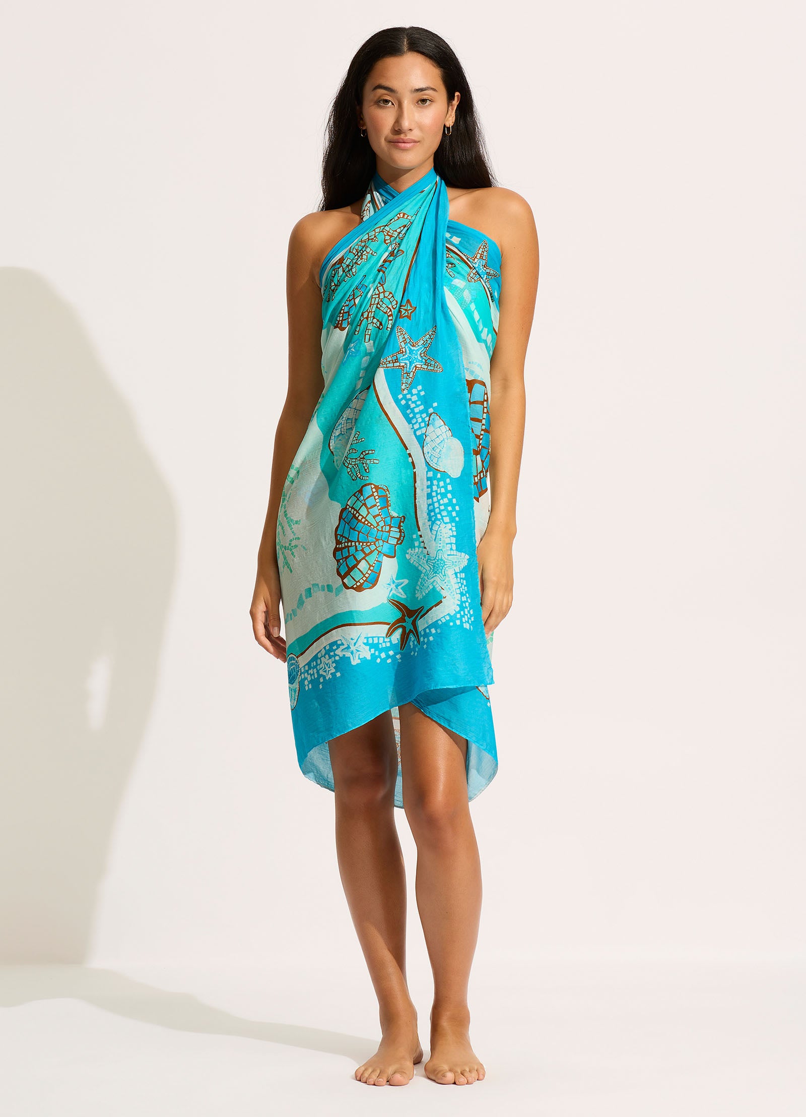La Mer Sarong - Aquatic Blue - Aquatic Blue view 5