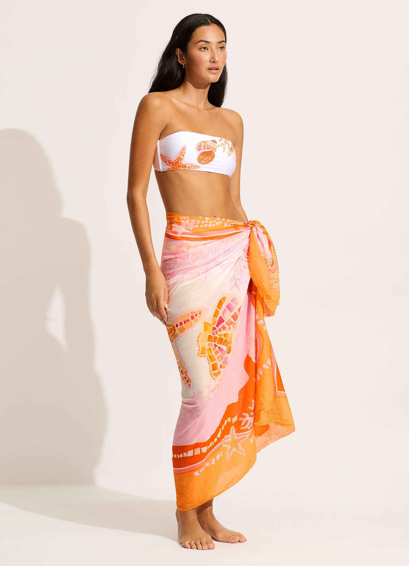 La Mer Sarong - White - White view 2