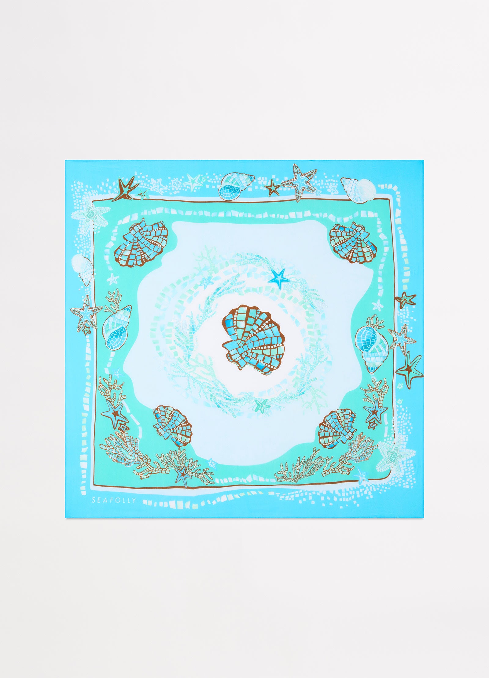 La Mer Scarf - Aquatic Blue - Aquatic Blue view 2