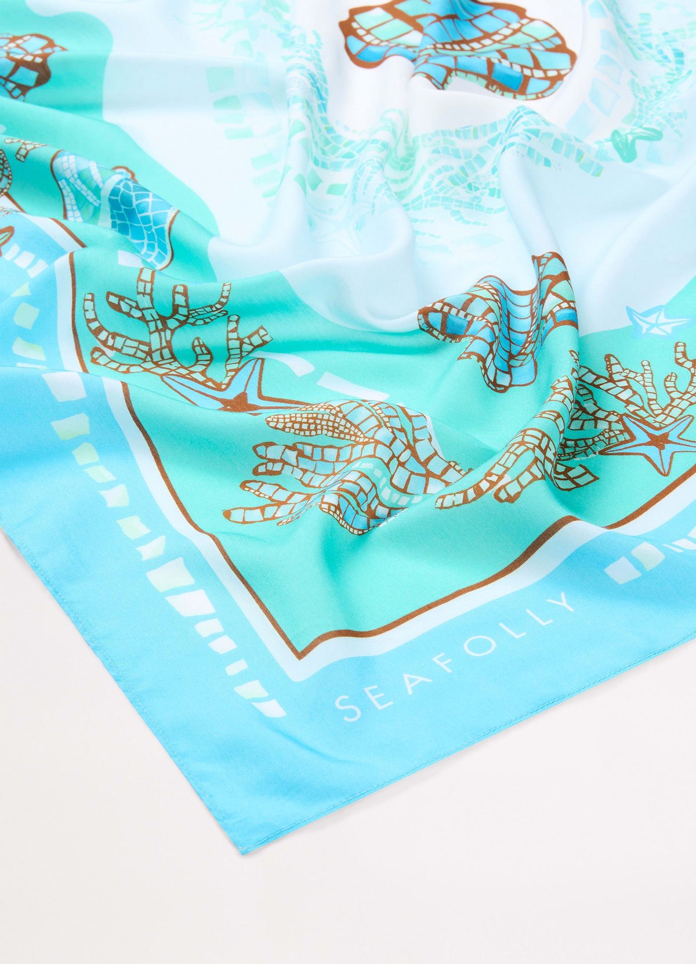 La Mer Scarf - Aquatic Blue - Aquatic Blue view 4