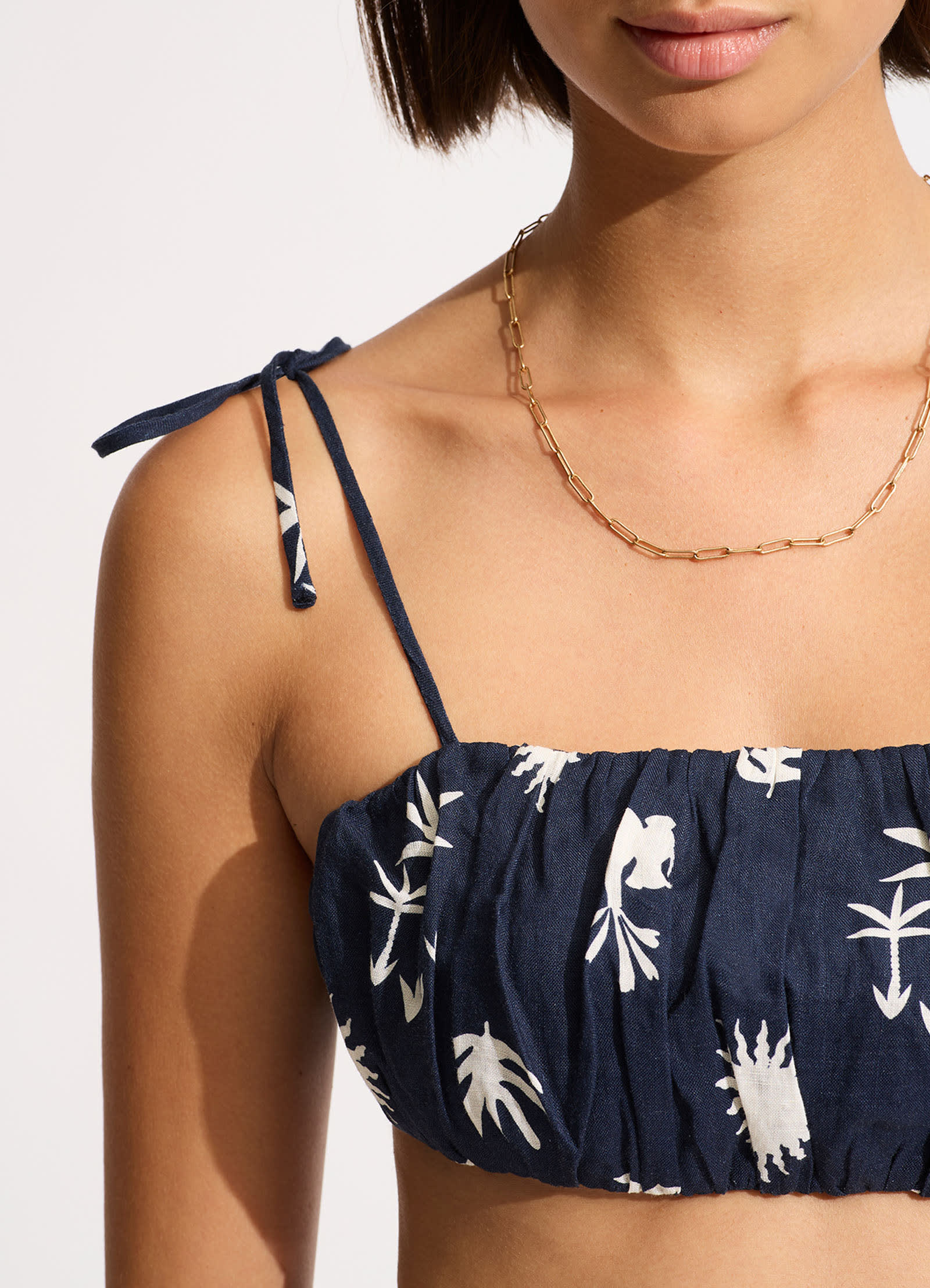 La Palma Crop Top - True Navy - True Navy view 5