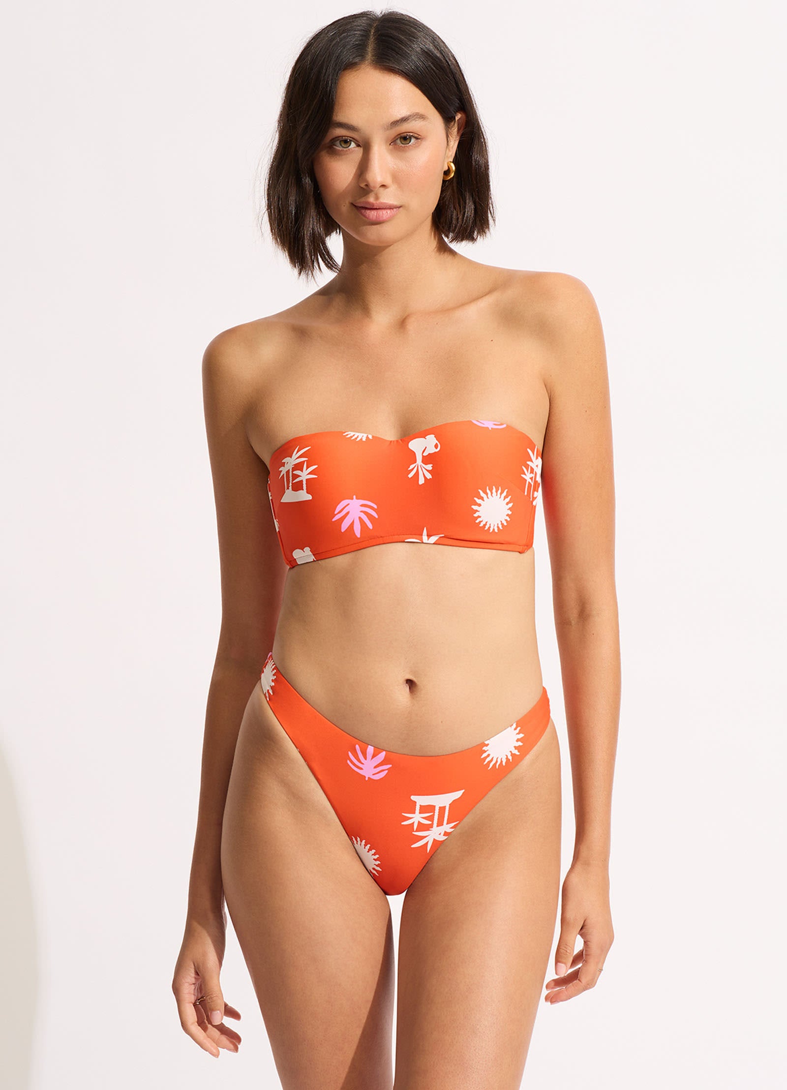 La Palma High Cut Bikini Bottom - Tamarillo - Tamarillo