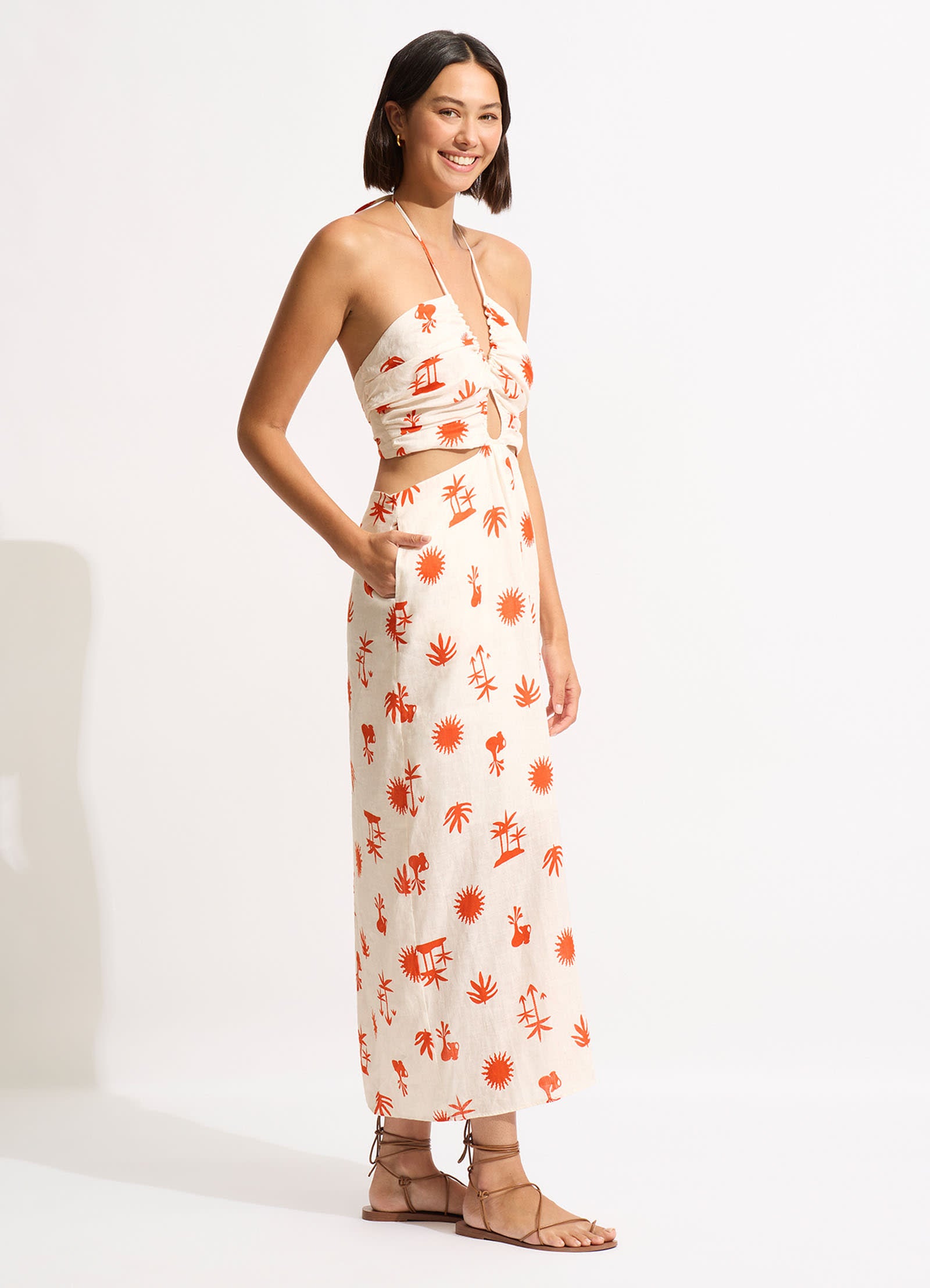 La Palma Maxi Dress - Tamarillo - Tamarillo view 2