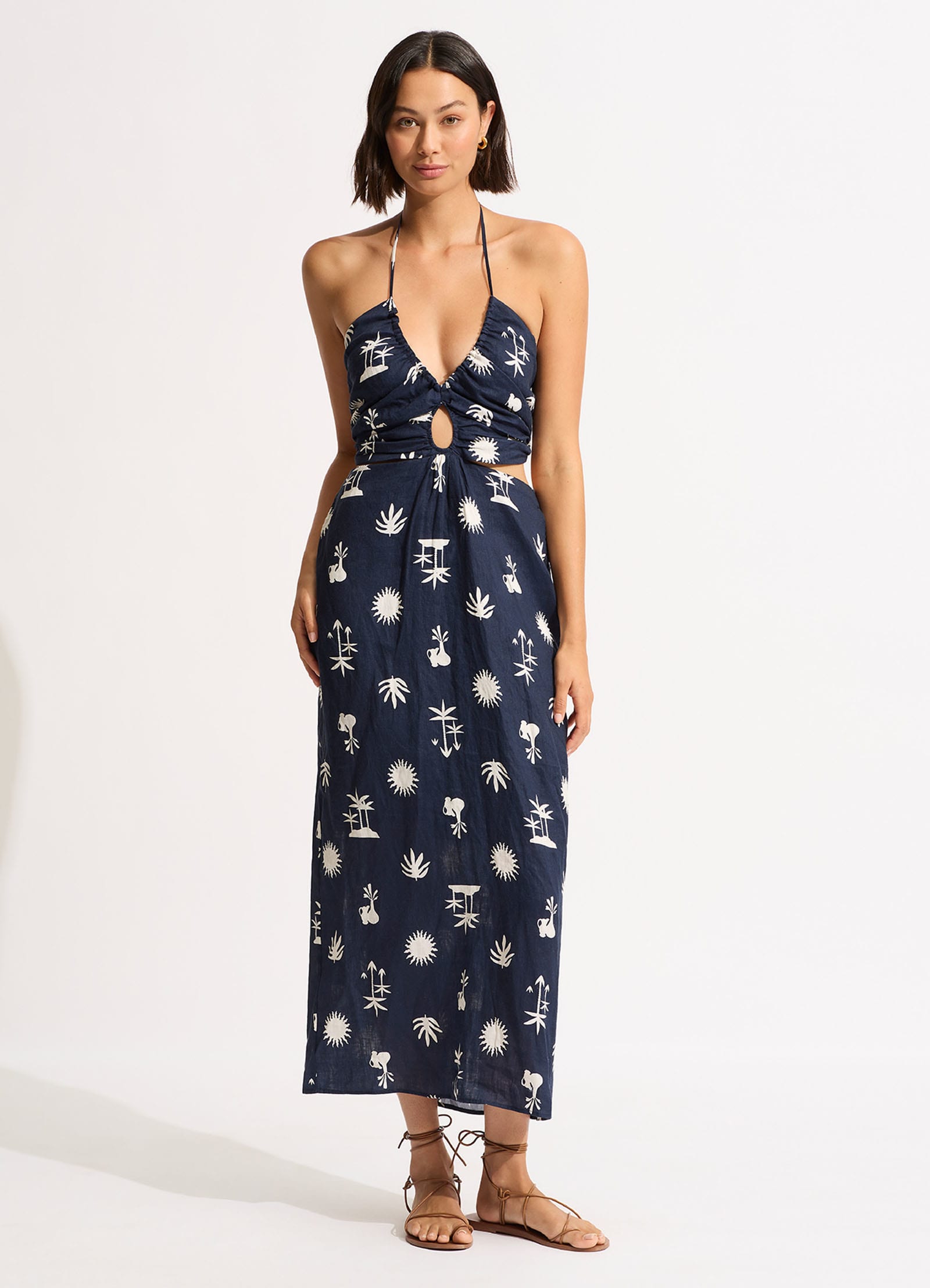 La Palma Maxi Dress - True Navy - True Navy view 2