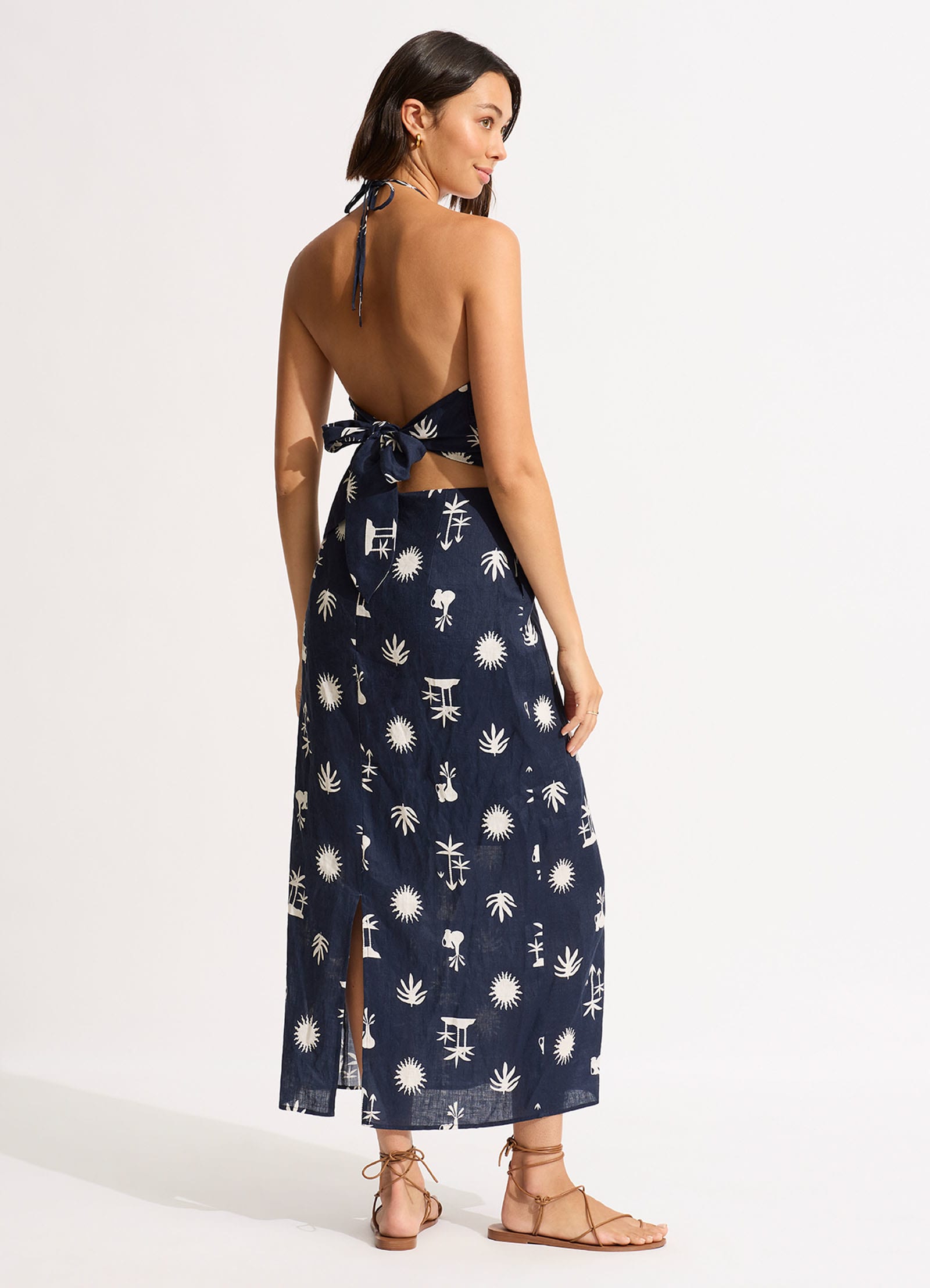 La Palma Maxi Dress - True Navy - True Navy view 4