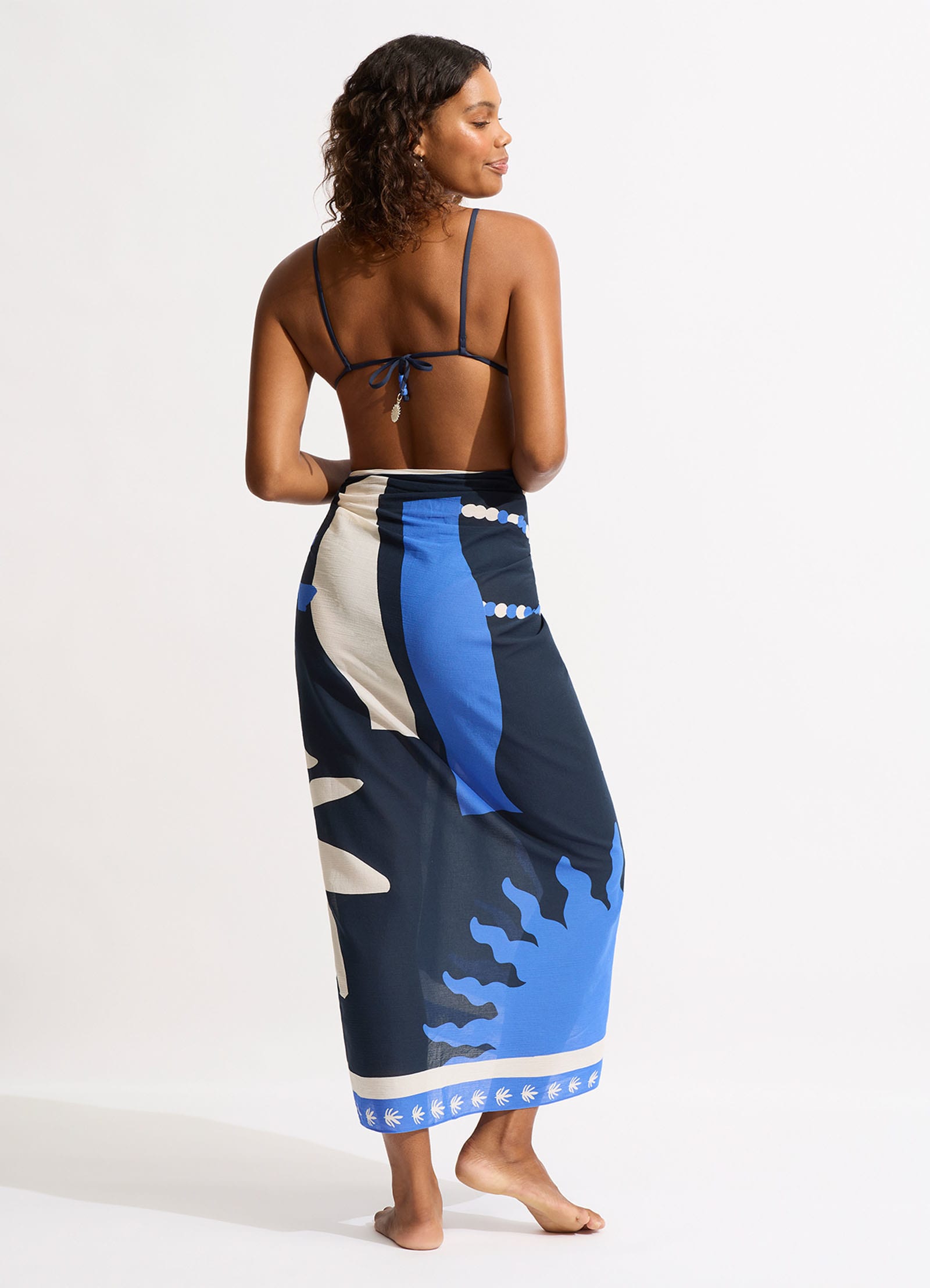 La Palma Sarong - True Navy - True Navy view 3
