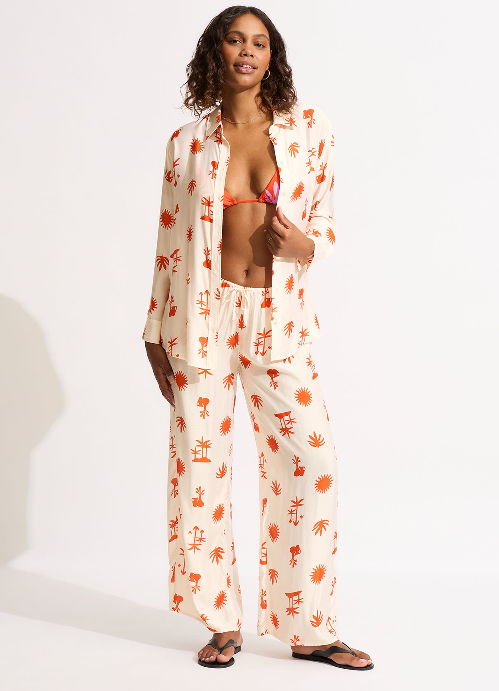La Palma Silk Pant - Tamarillo - Tamarillo