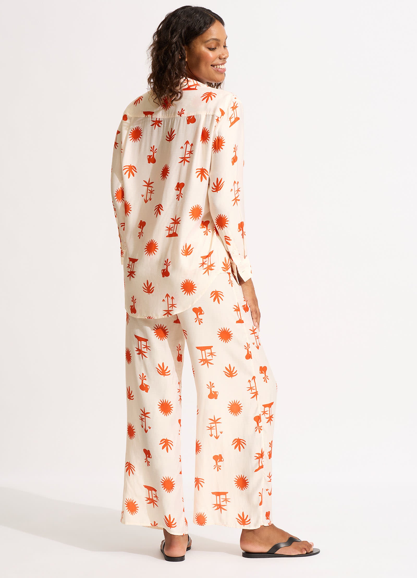La Palma Silk Pant - Tamarillo - Tamarillo view 4