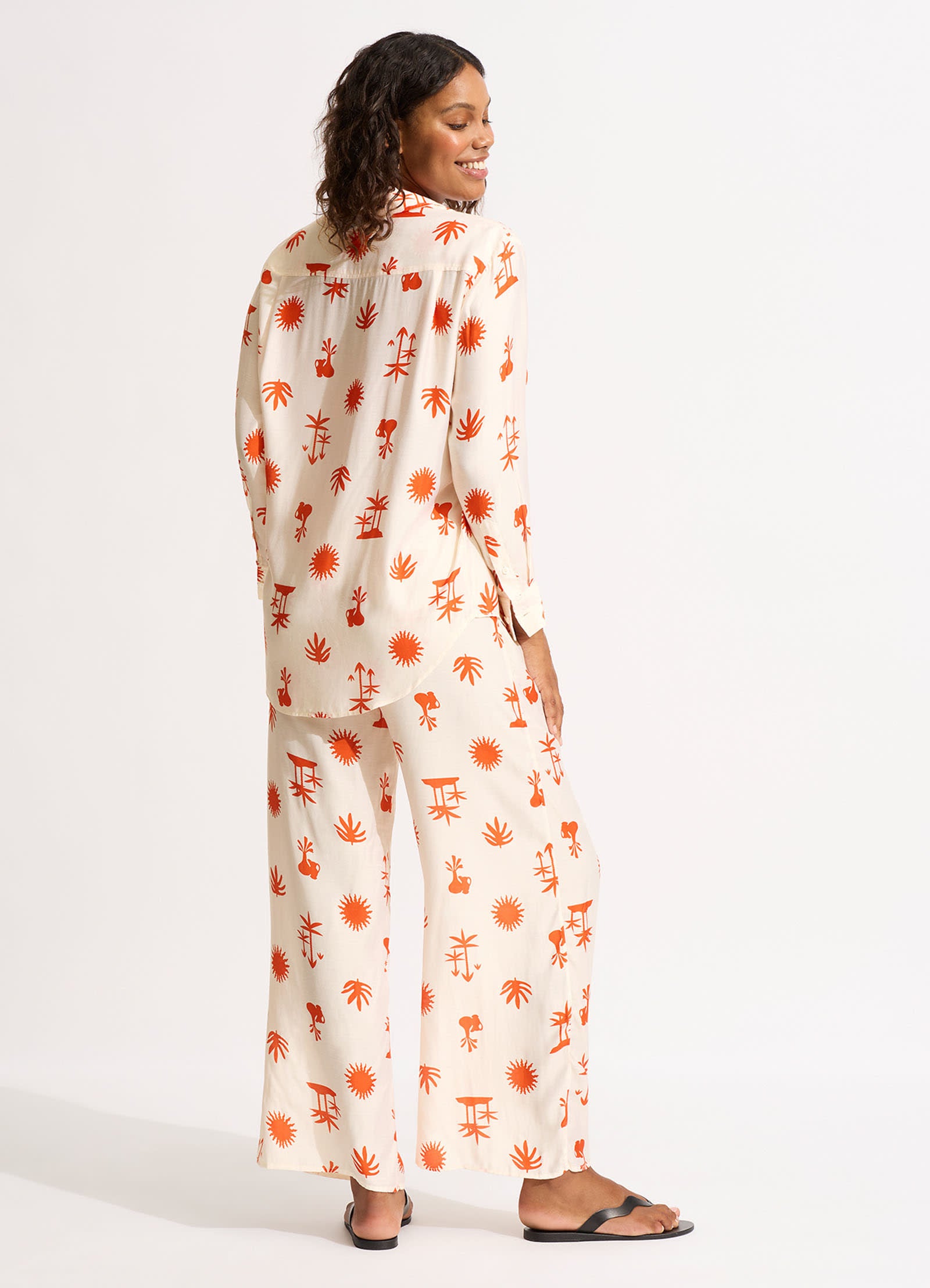 La Palma Silk Shirt - Tamarillo - Tamarillo view 5