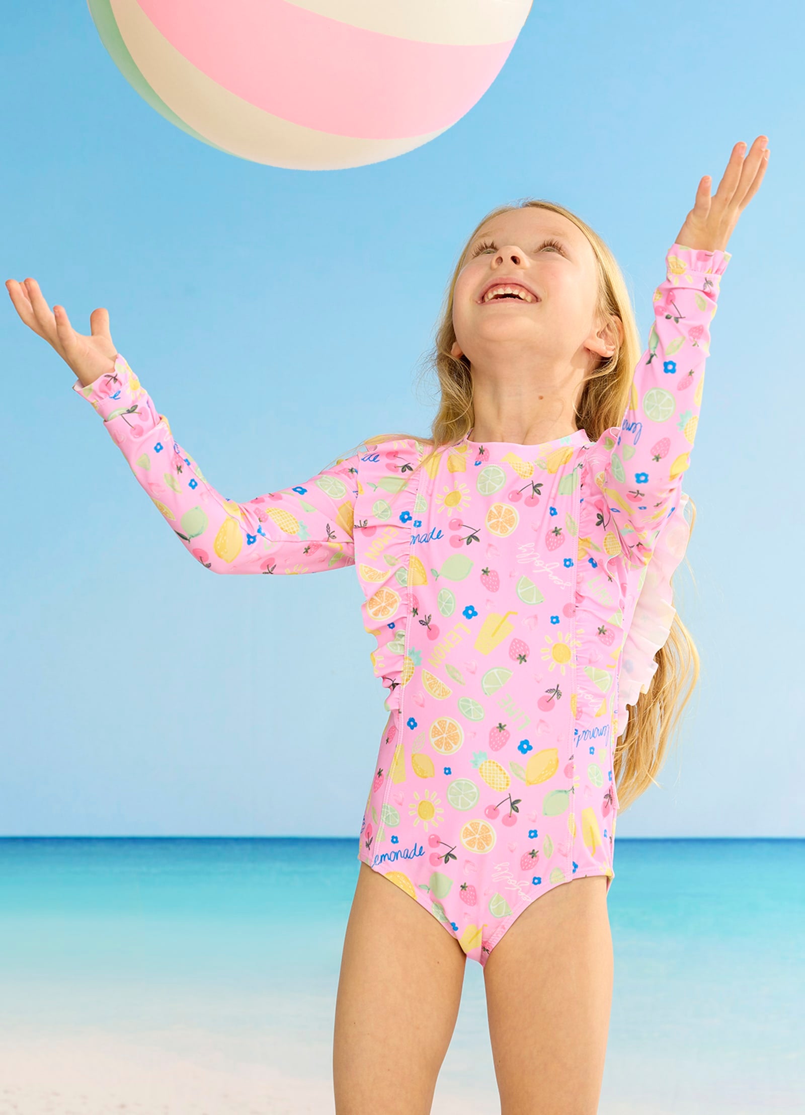 Lemon Lime Frill Paddlesuit - Lemon Lime - Lemon Lime