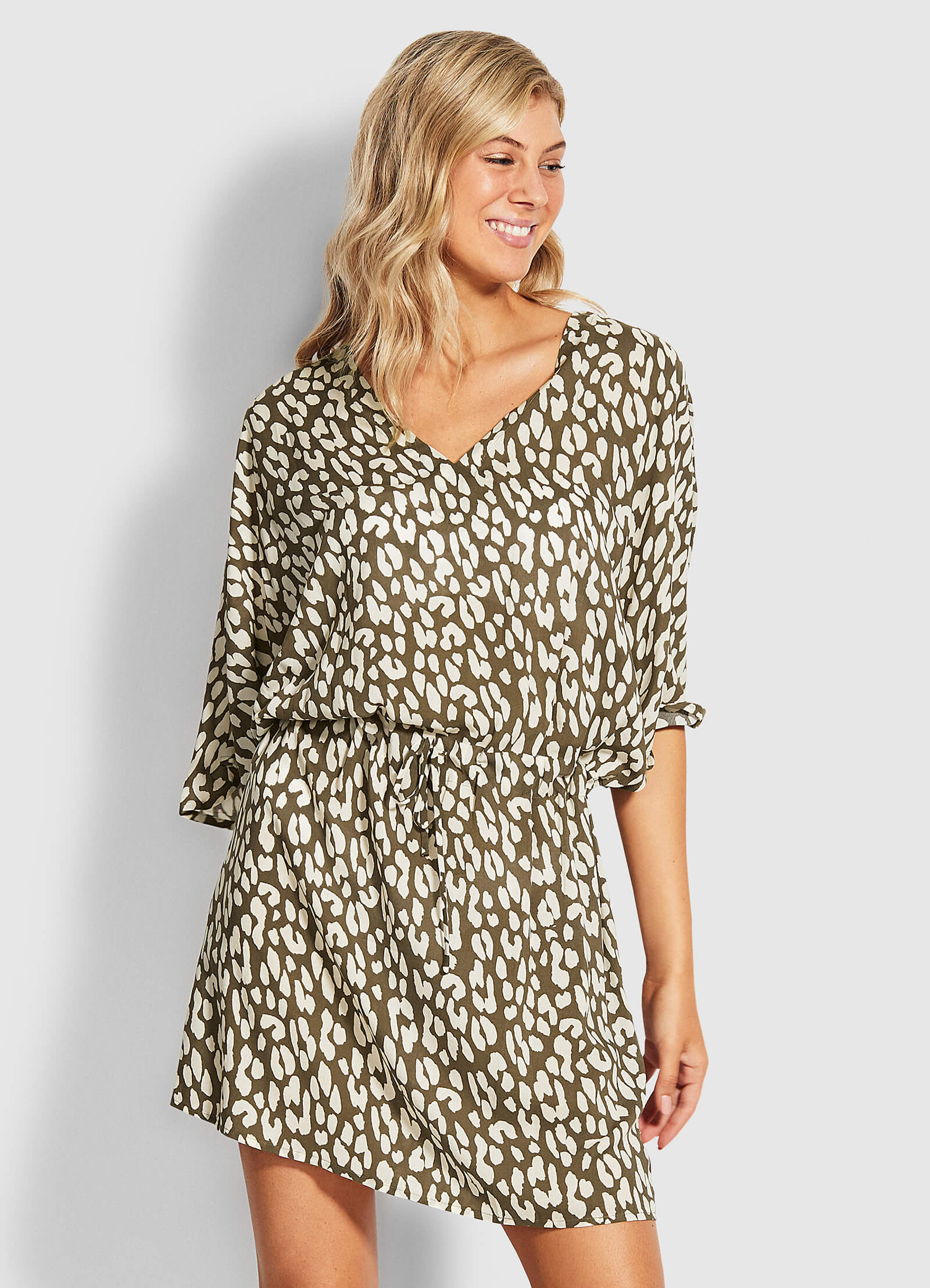 Leopard Kaftan - Khaki - Khaki