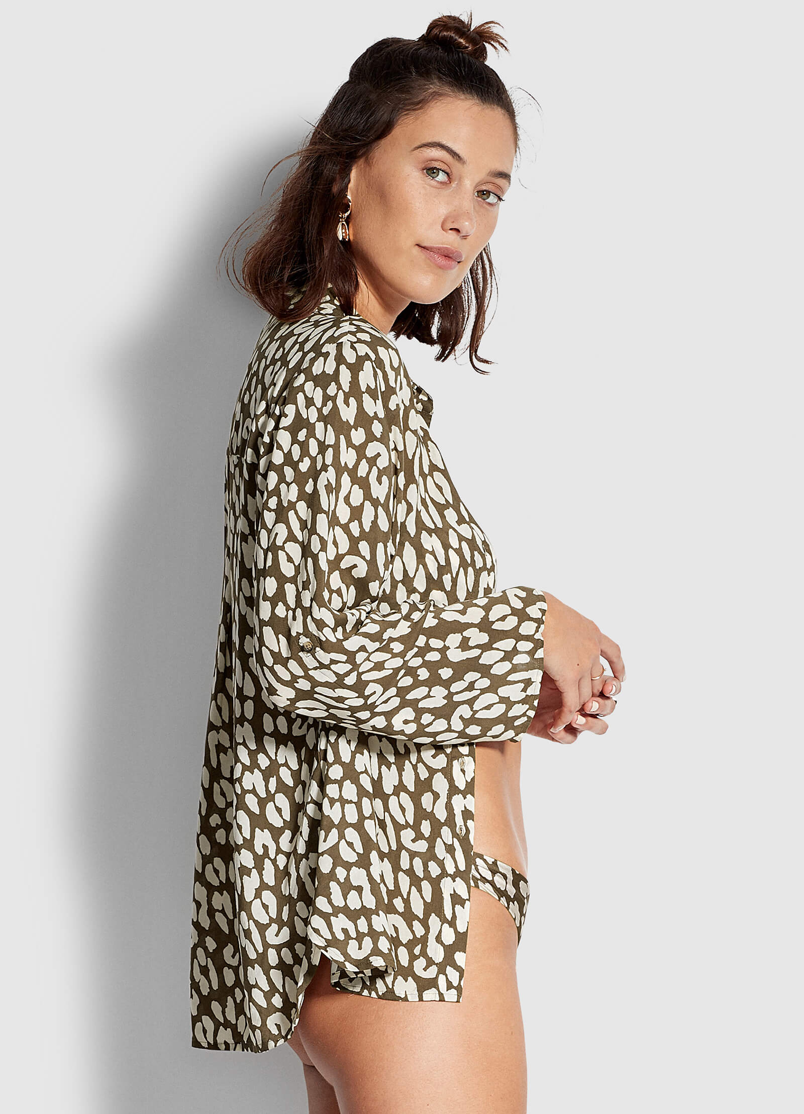 Leopard Shirt - Khaki - Khaki view 3