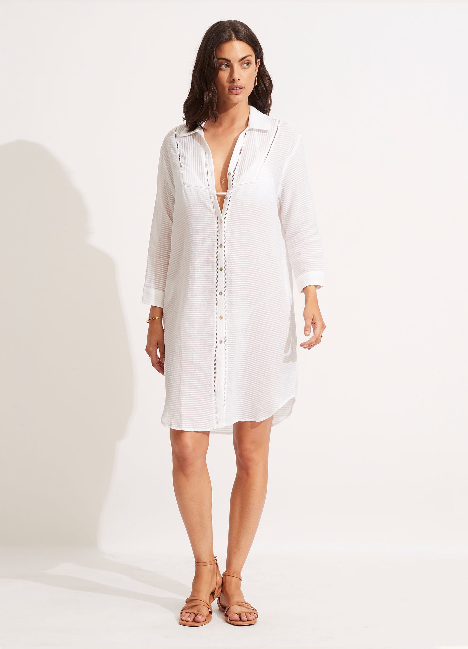 Longshore Cover Up - White - White view 2