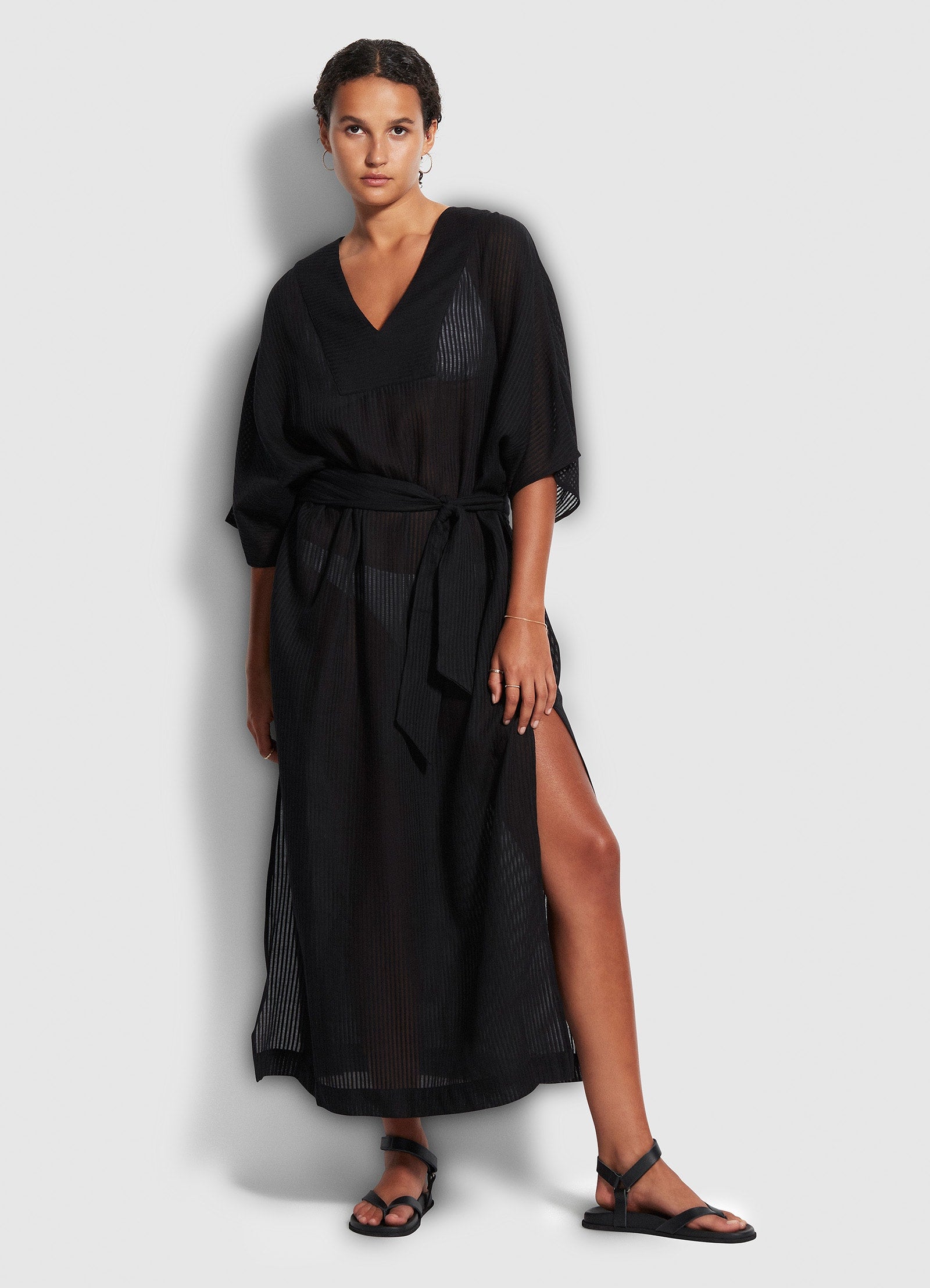 Longshore Kaftan - Black - Black