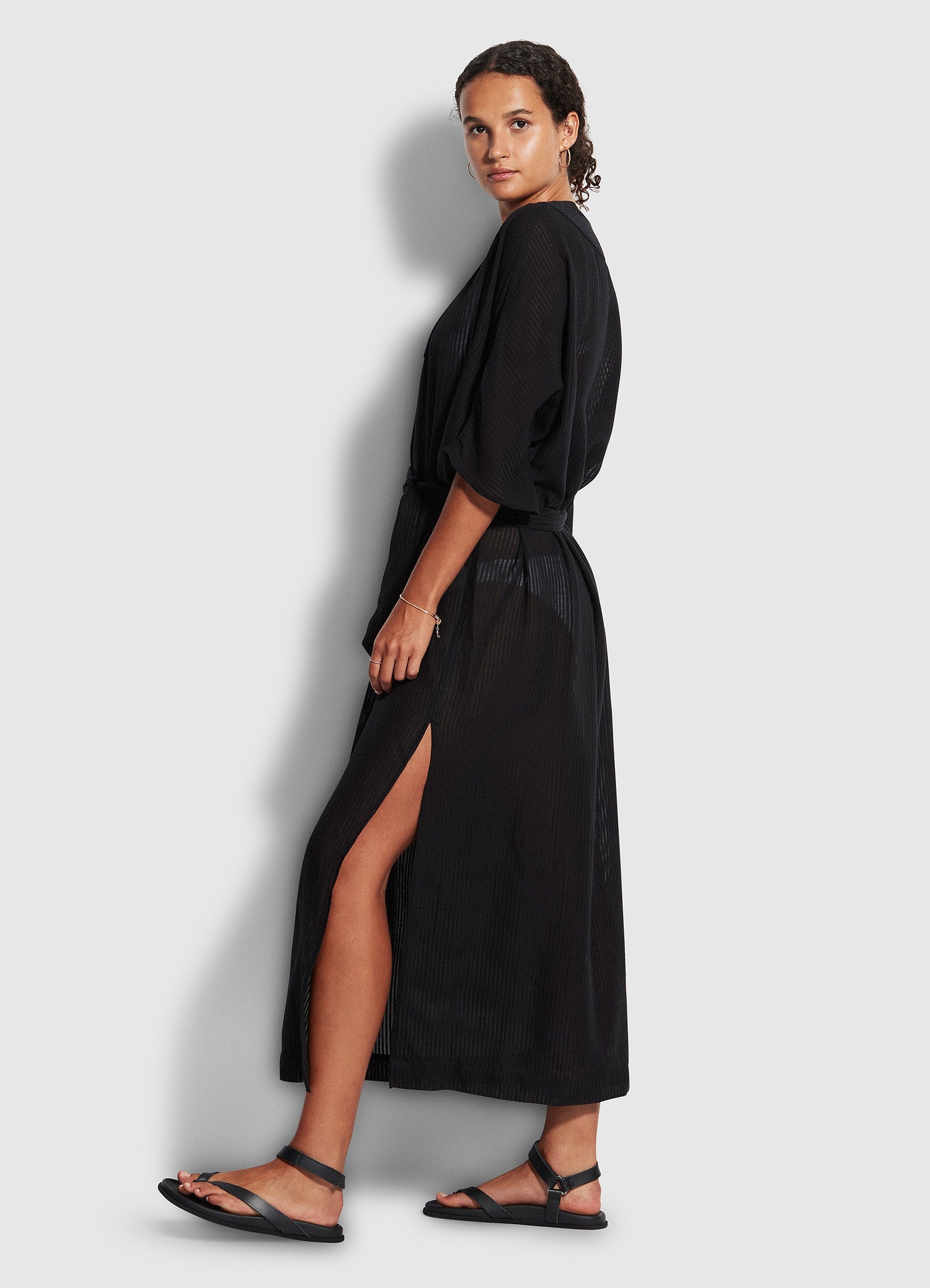 Longshore Kaftan   - Black - Black view 2