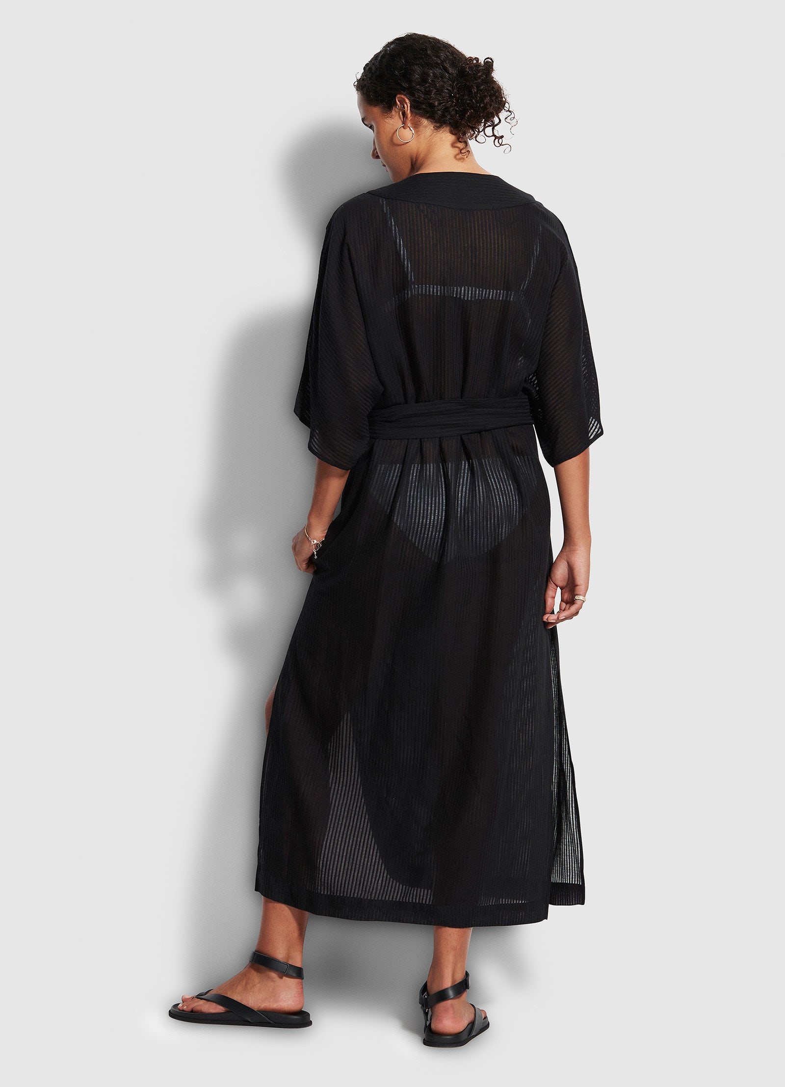 Longshore Kaftan   - Black - Black view 3