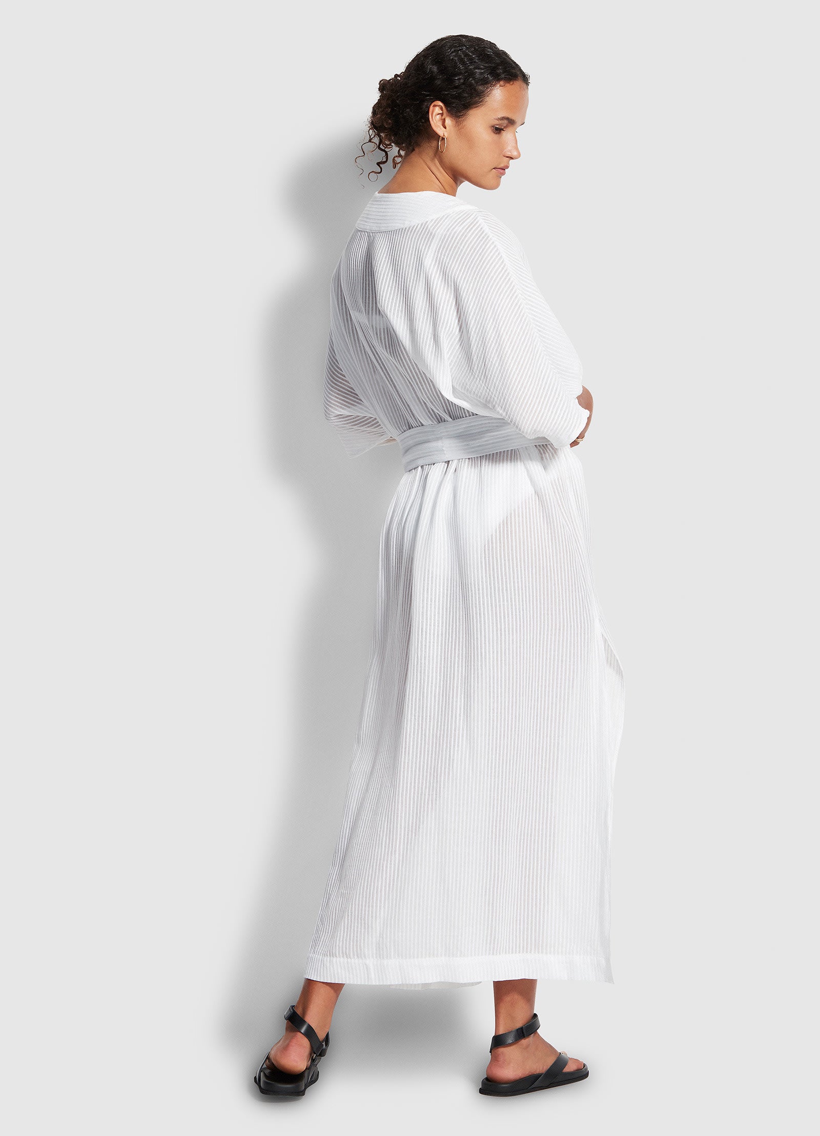 Longshore Kaftan   - White - White view 3