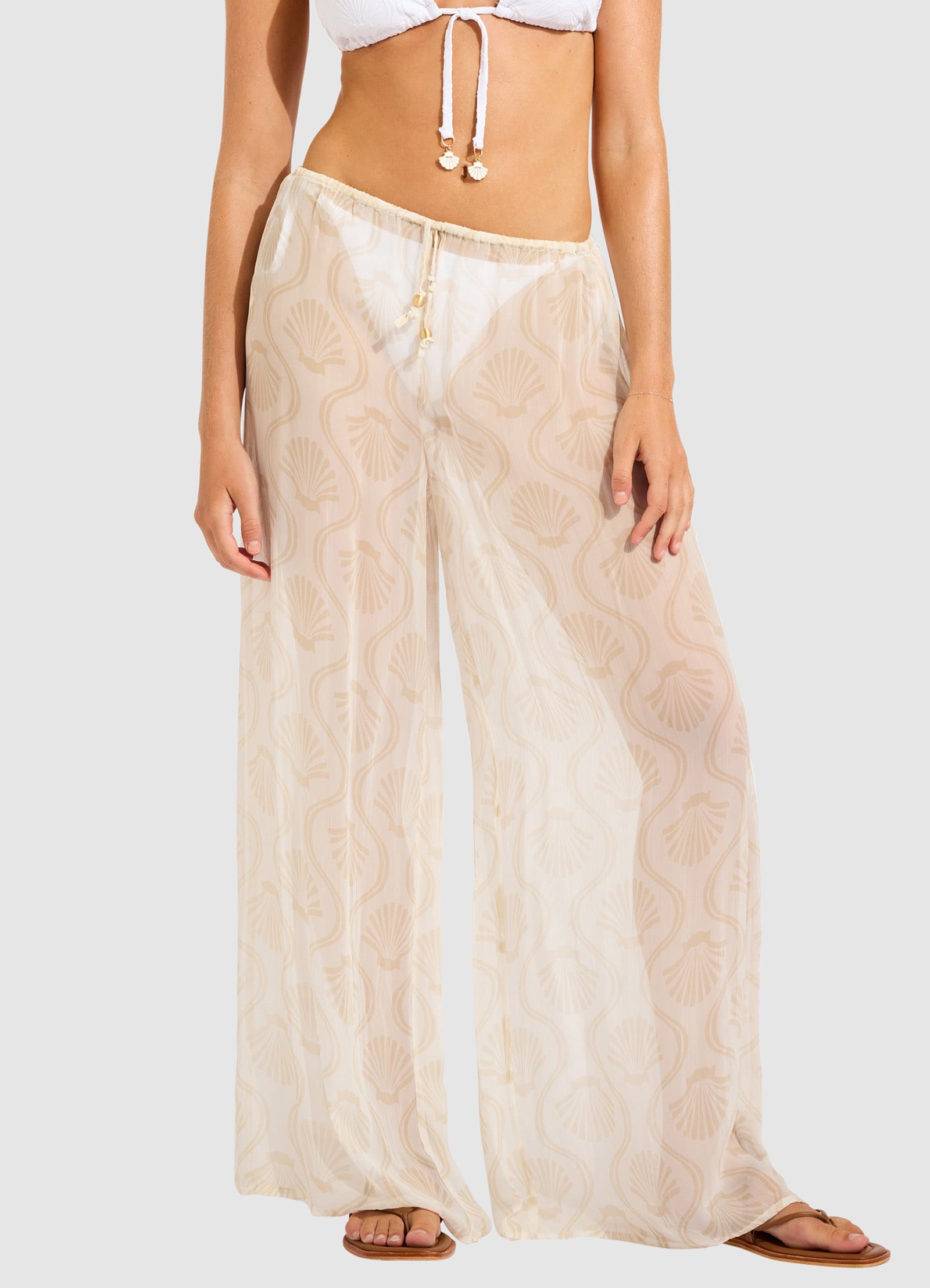Luna Cover Up Pant - White view 2