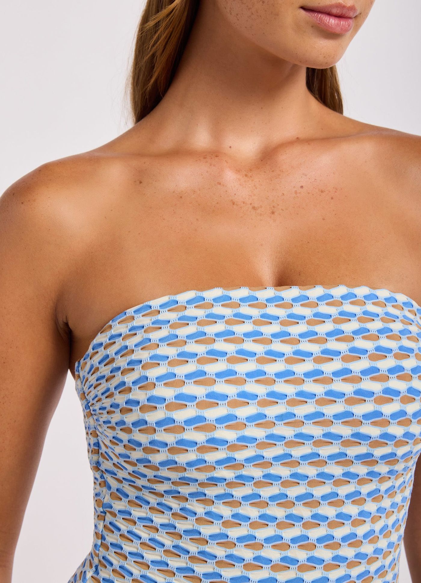 Mala DD Bandeau One Piece Swimsuit - Powder Blue view 4