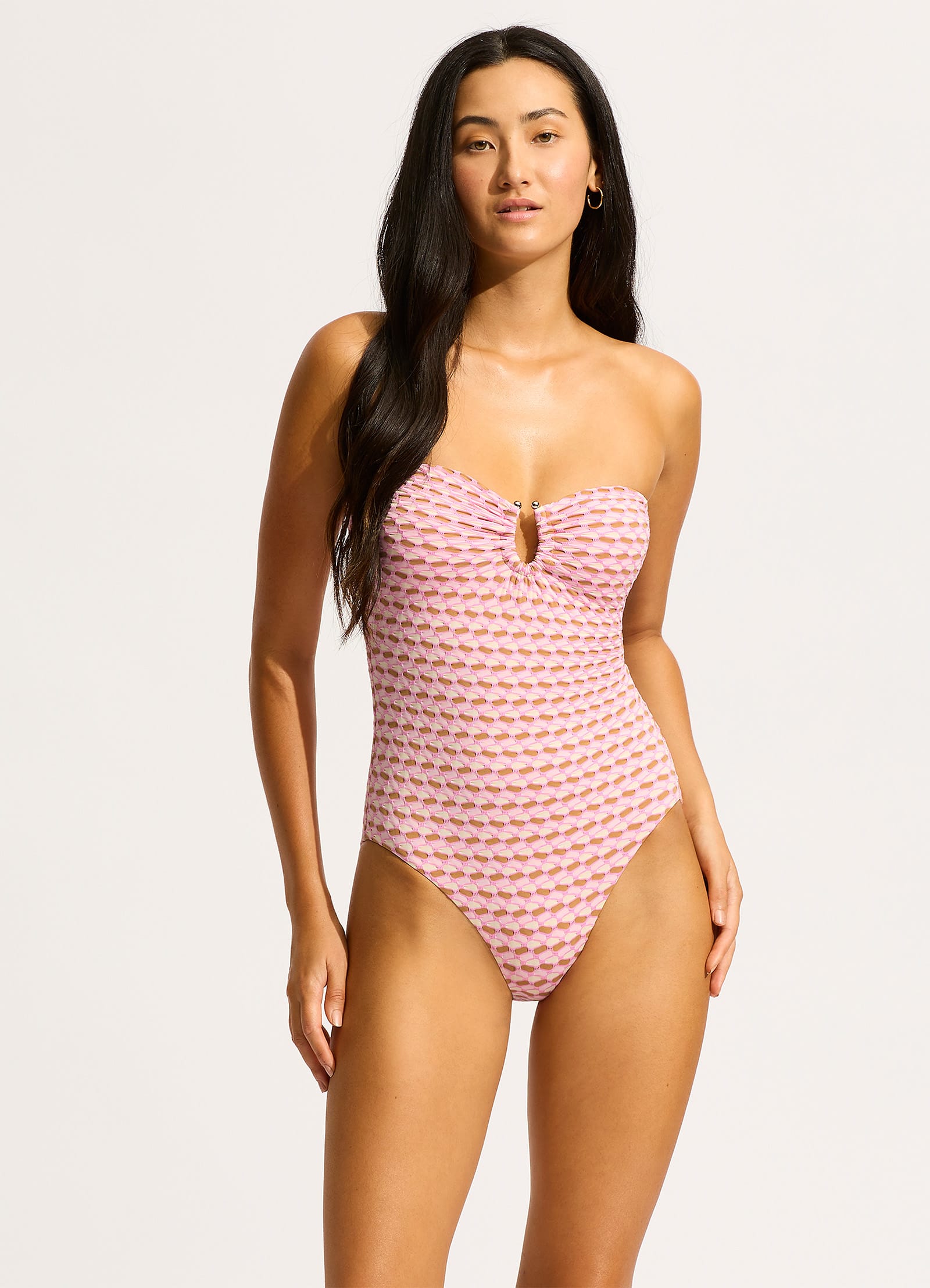 Mala Ring Front Bandeau One Piece - Blossom - Blossom