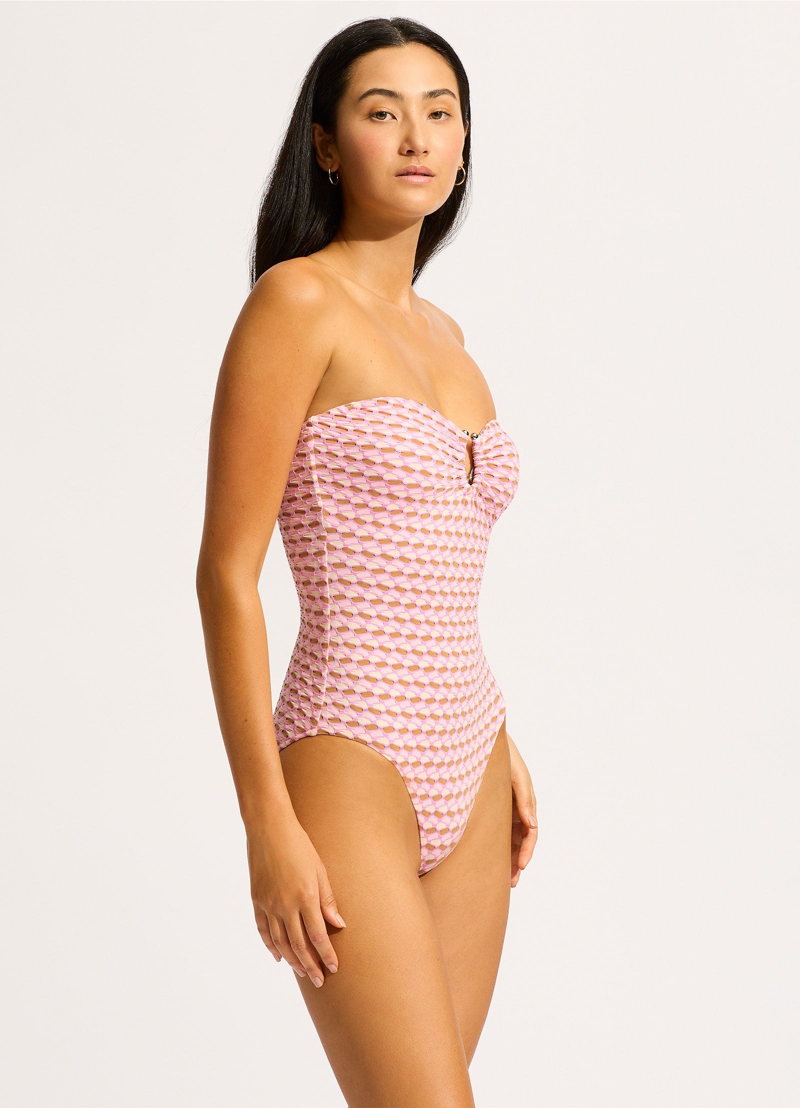 Mala Ring Front Bandeau One Piece - Blossom - Blossom view 2
