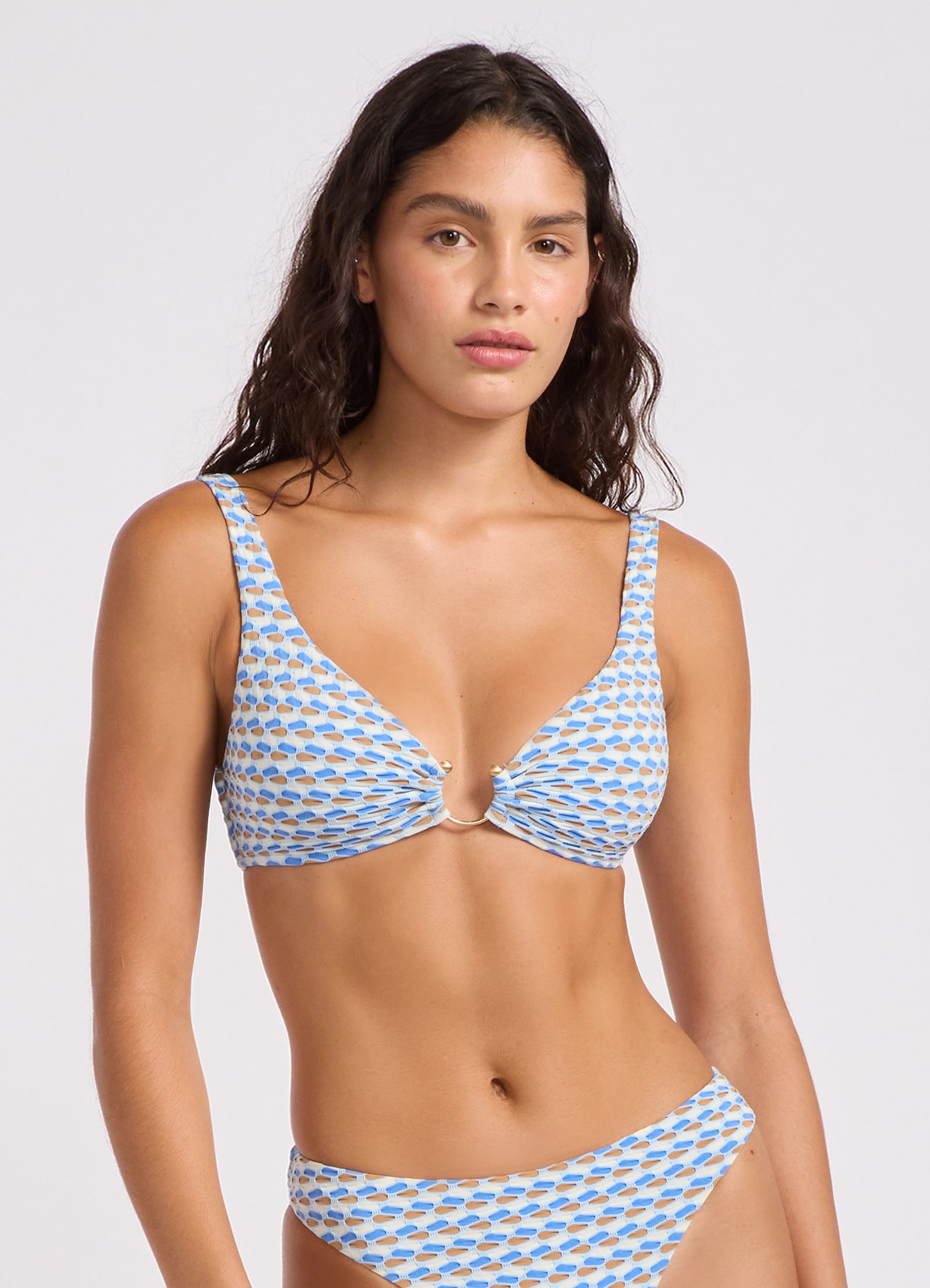 Mala Triangle Bikini Top - Powder Blue view 2
